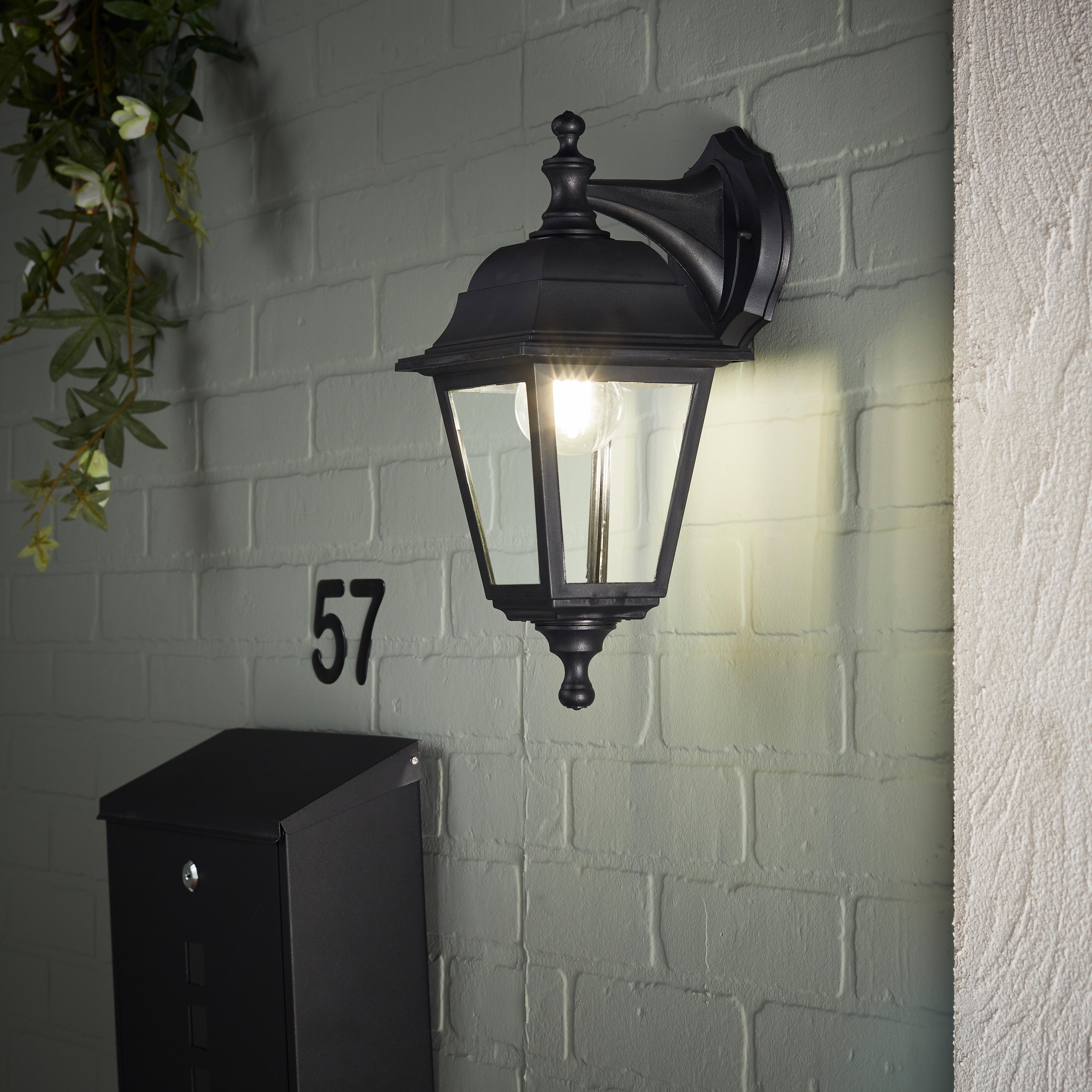 Applique classico da esterno Sima nero IP44 E27 - 4