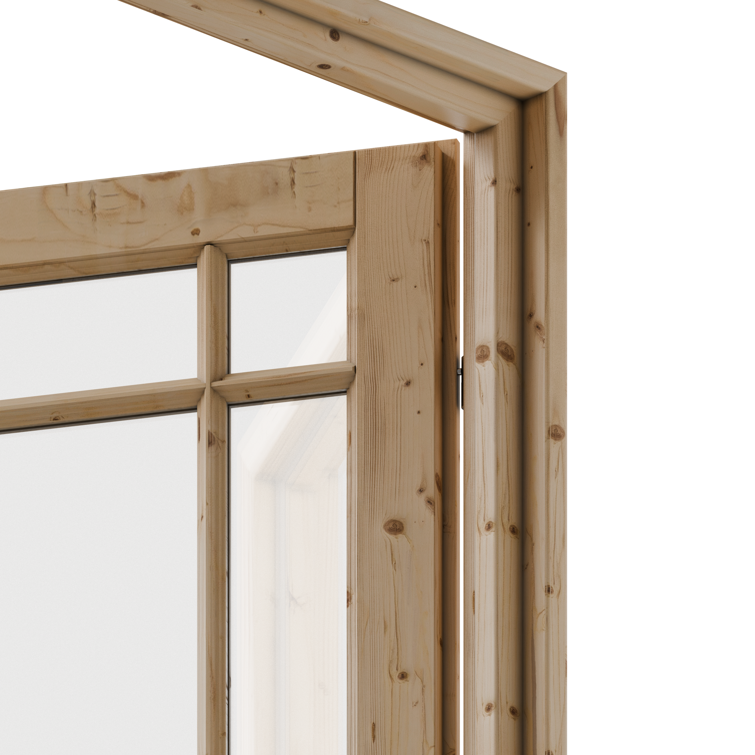 Bloc-porte fin de chantier Rosalie vitré épicéa, H.204 x l.73cm, poussant droit - 7