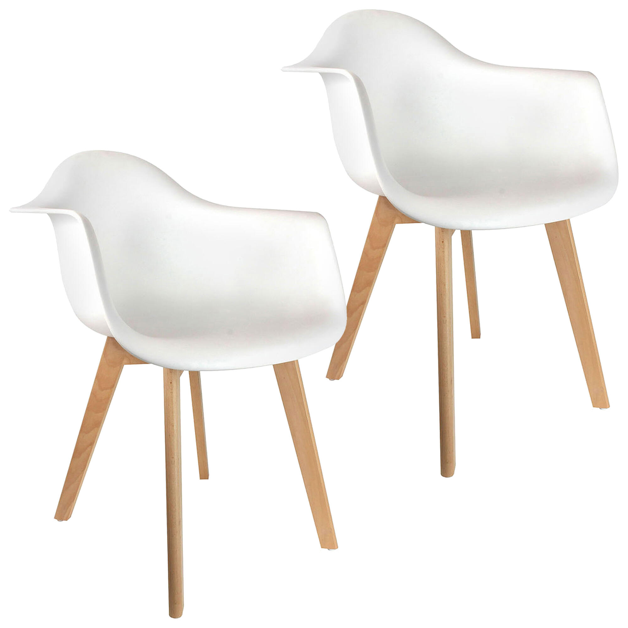 Set 2 sillas de comedor scandin color blanco