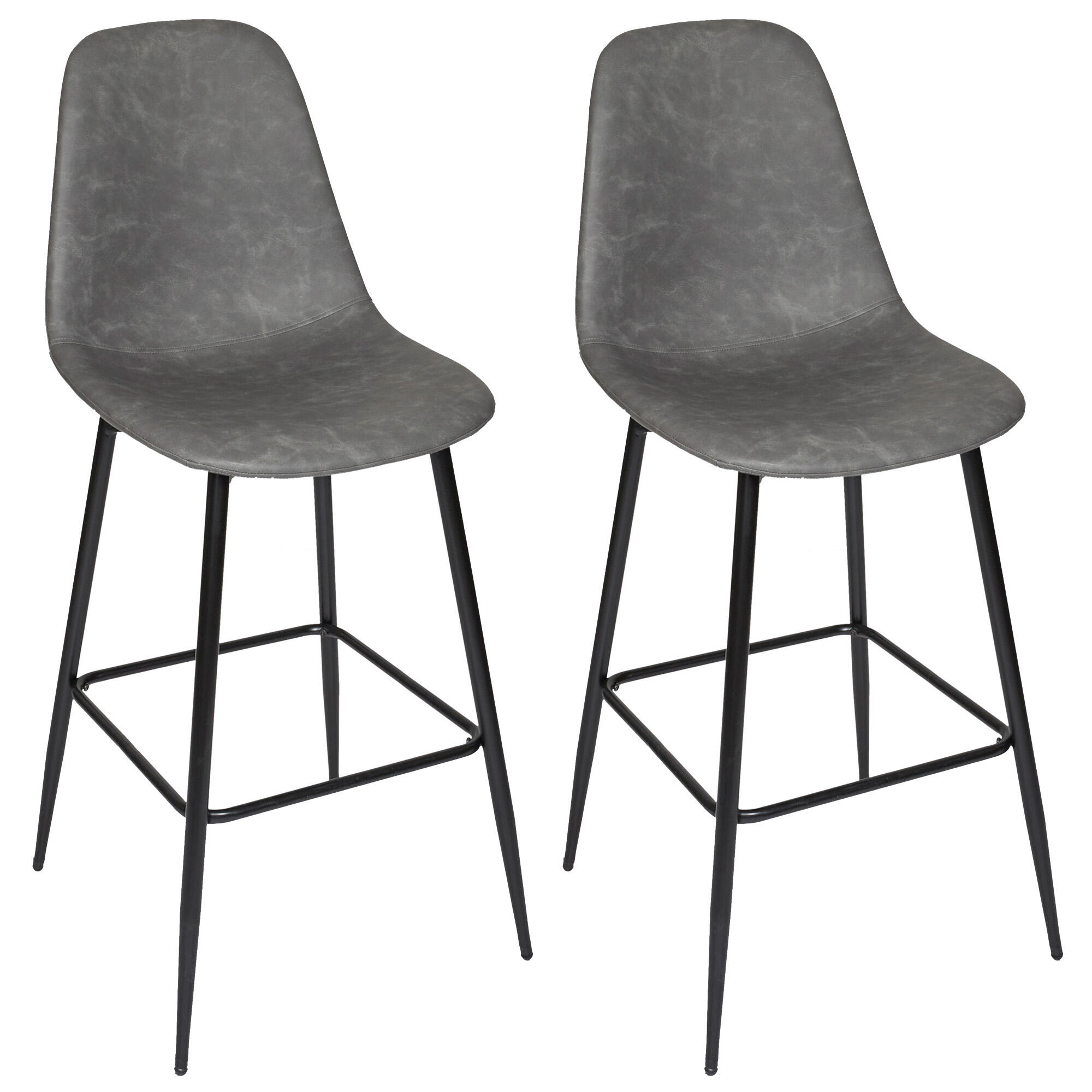 Set de 2 taburetes amber cmp gris 106x46x53.5cm