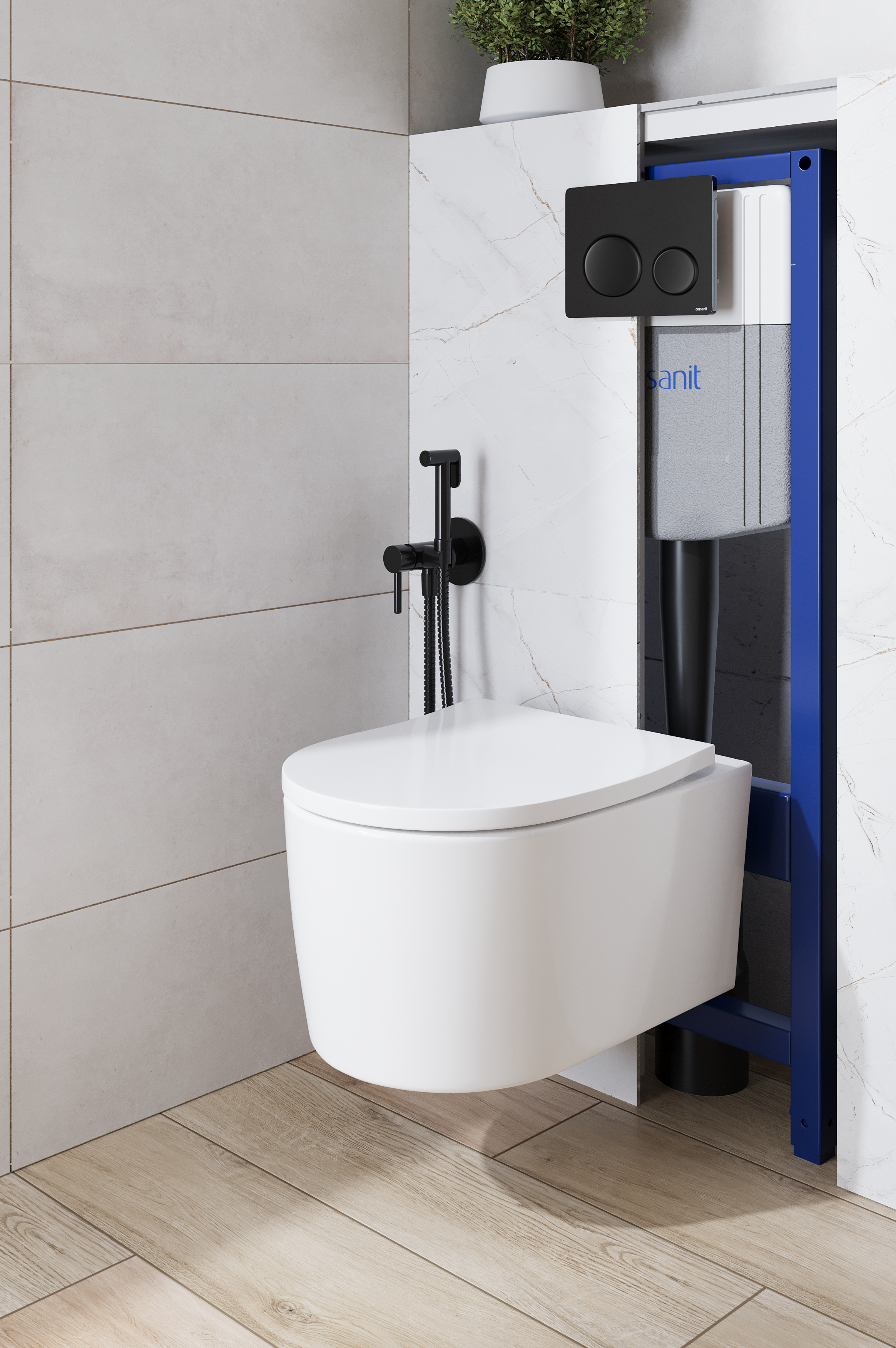 Bateria podtynkowa bidetowa Simplon Czarna Omnires - 2