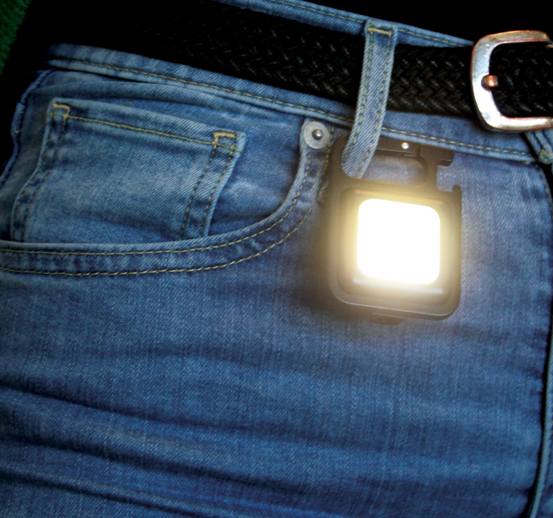 Torcia portachiavi ricaricabile con moschettone led cob 5 W 500 LM - 3