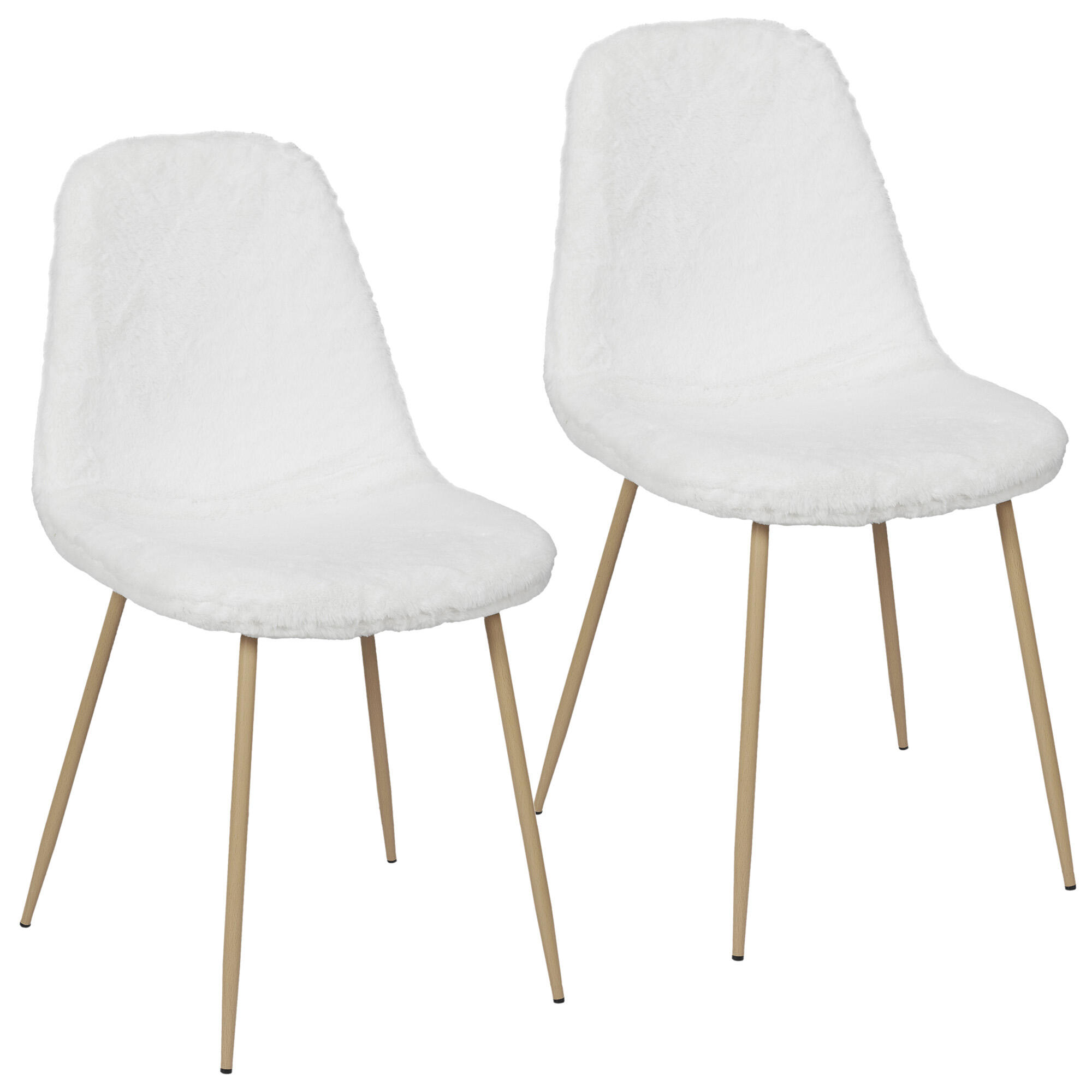 Set 2 sillas de comedor pel color blanco