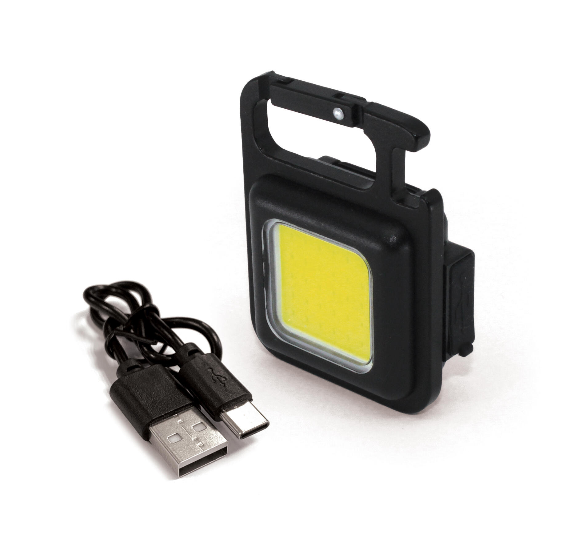 Torcia portachiavi ricaricabile con moschettone led cob 5 W 500 LM - 4