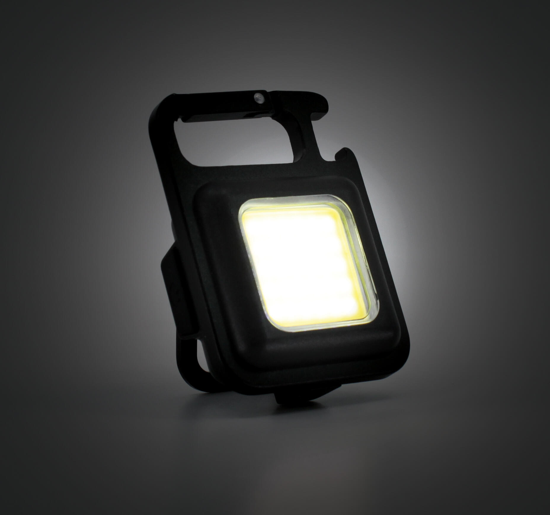 Torcia portachiavi ricaricabile con moschettone led cob 5 W 500 LM - 2