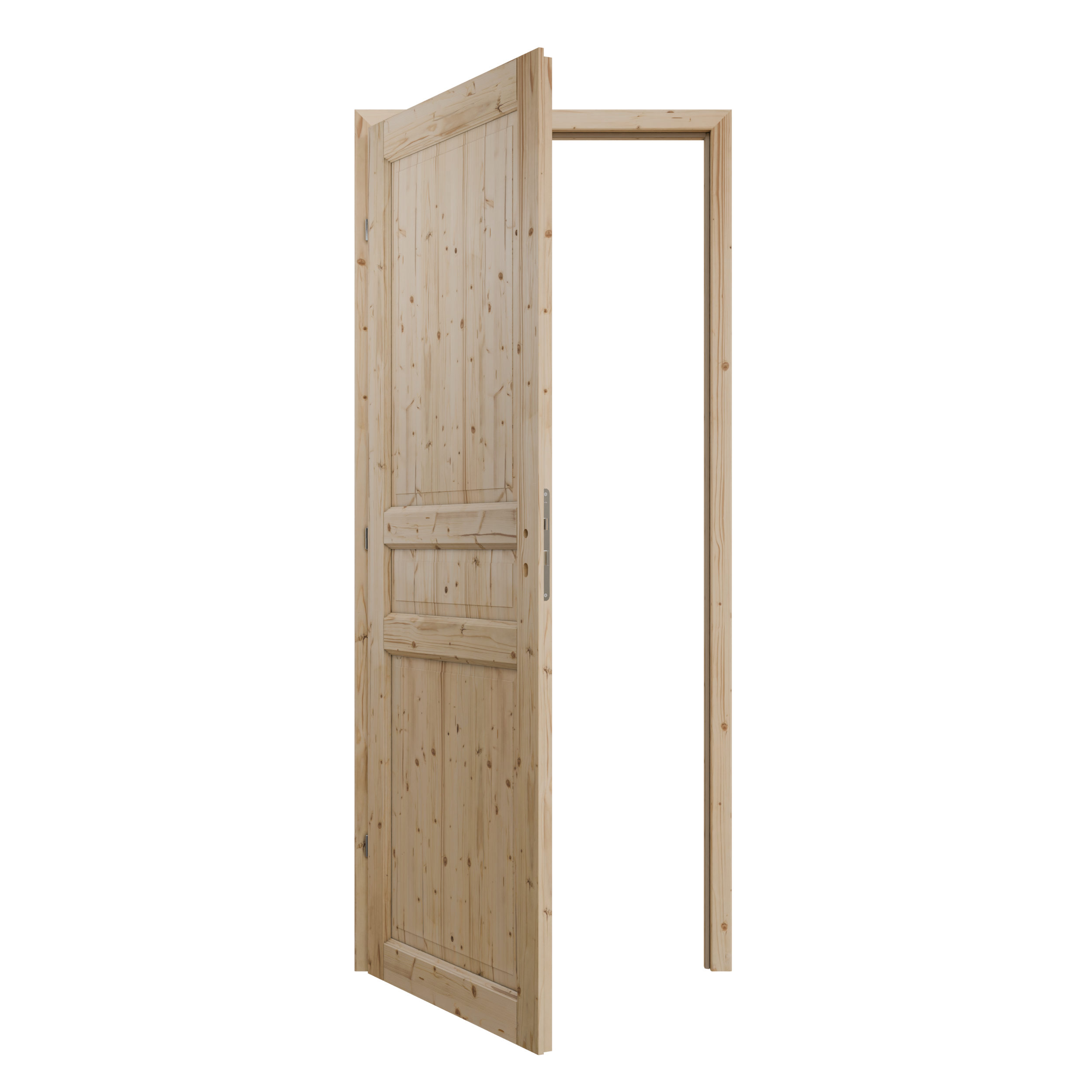Bloc-porte fin de chantier Rosalie épicéa, H.204 x l.83 cm, poussant droit - 3