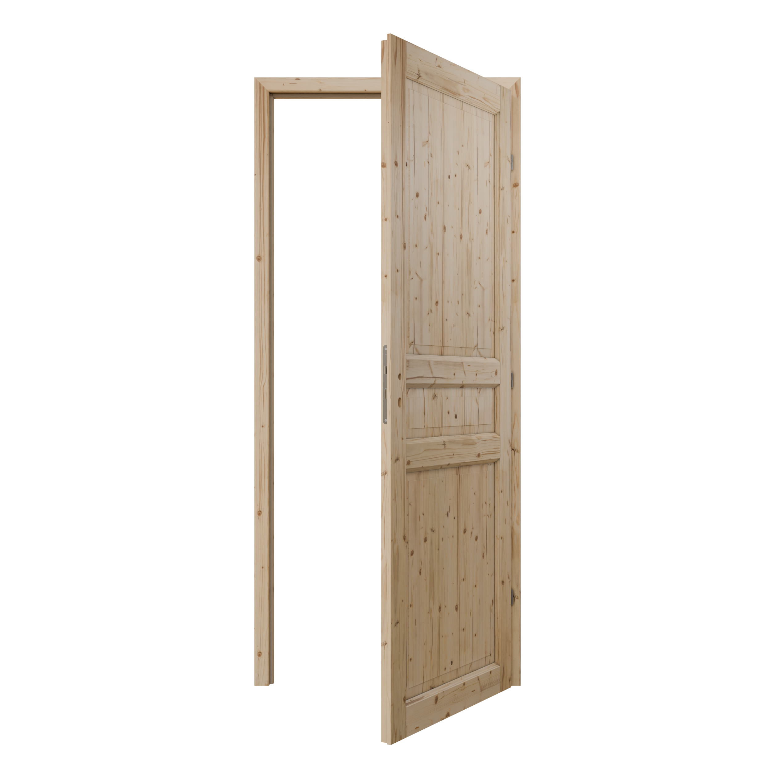 Bloc-porte fin de chantier Rosalie épicéa, H.204 x l.73 cm, poussant droit - 3