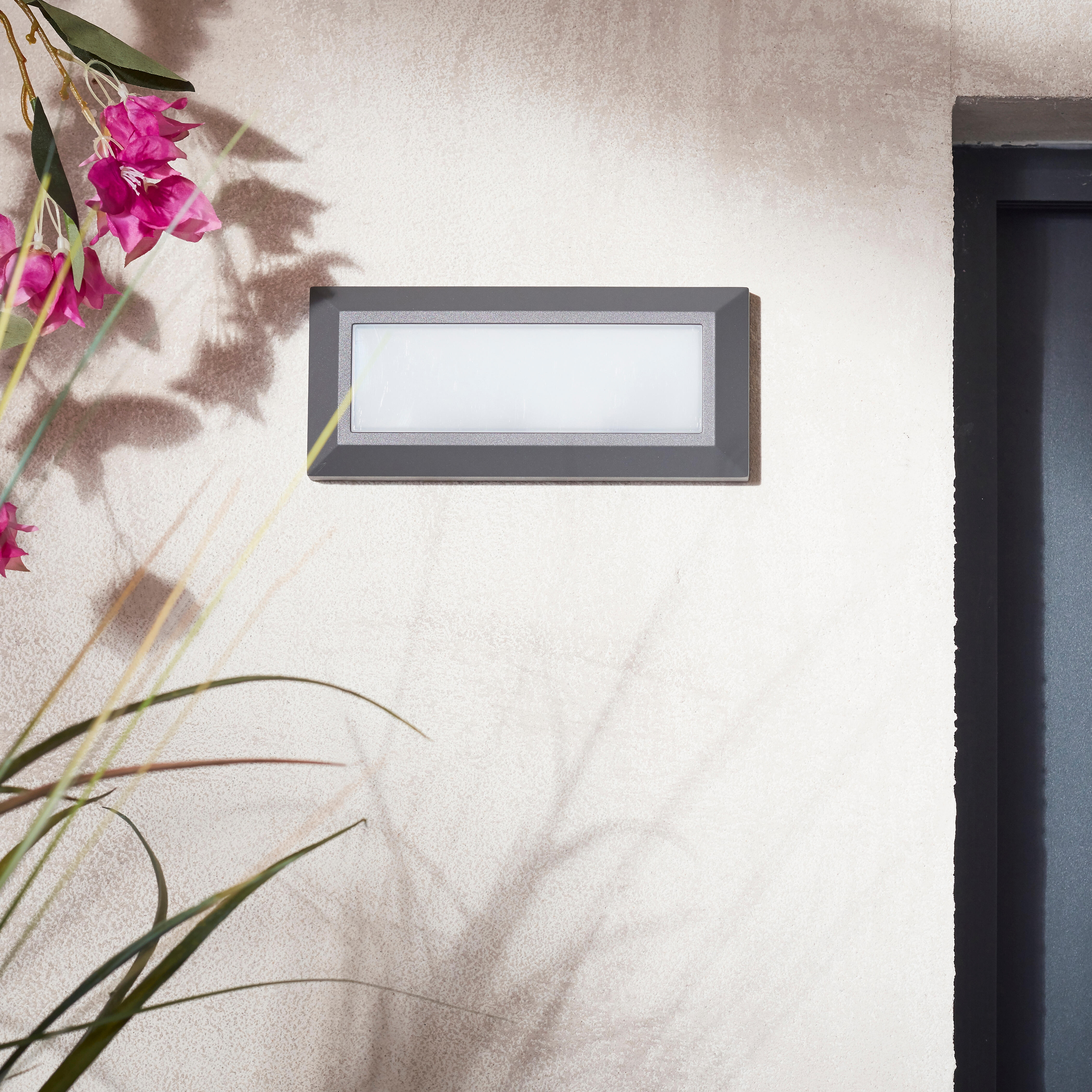 Candeeiro de parede exterior led Bronson 1400lm IP44 cinzento Inspire - 9