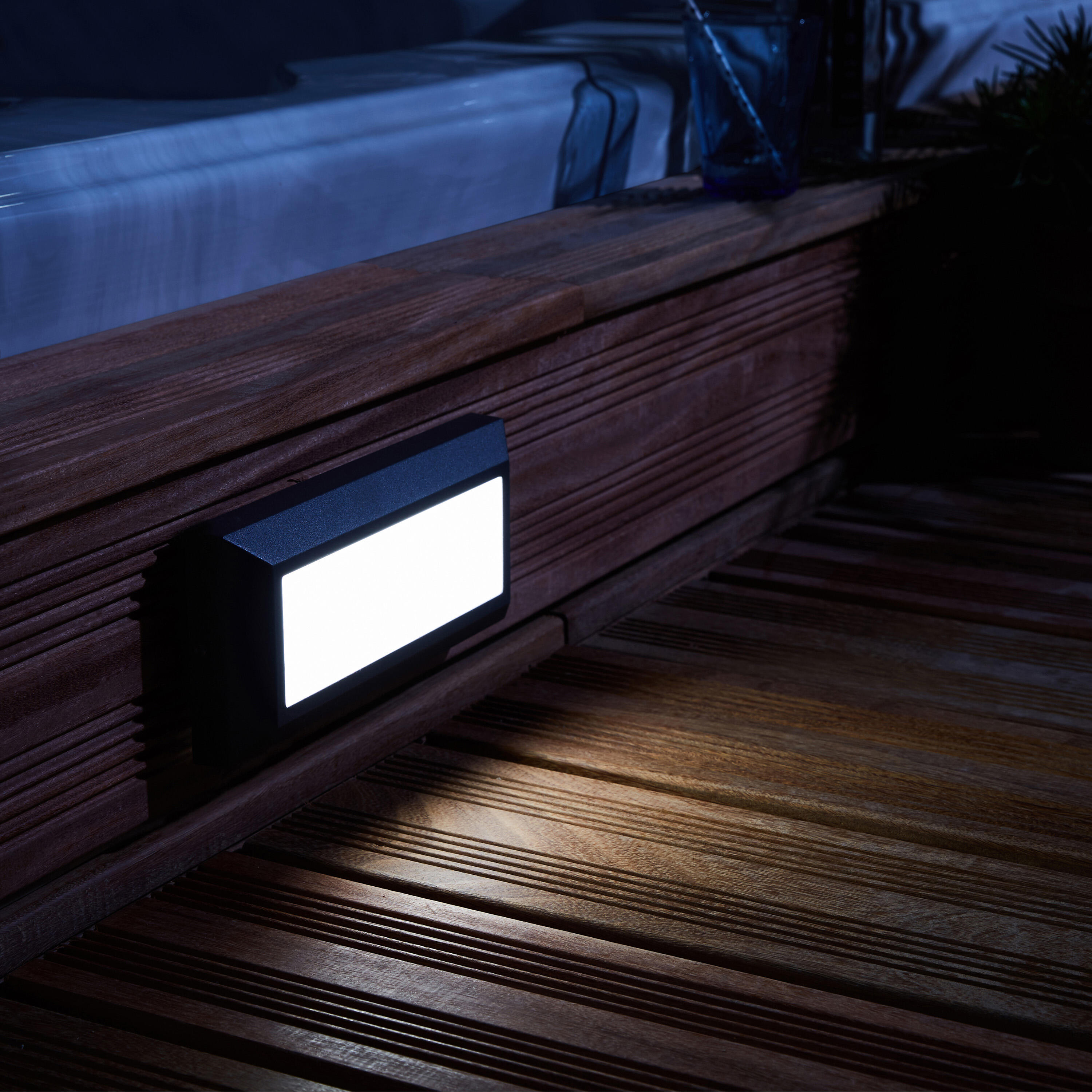 Candeeiro de parede exterior led Bronson 1400lm IP44 cinzento Inspire - 11