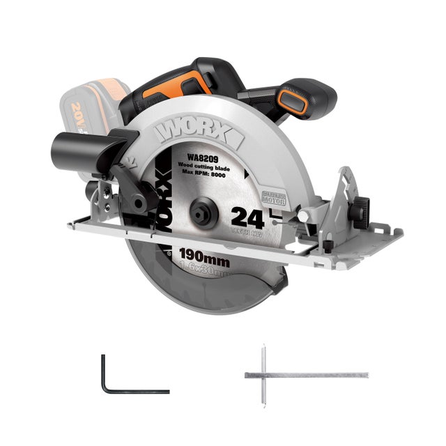 Scie circulaire 20V 190mm WORX - WX520.9 (sans batterie ni chargeur)