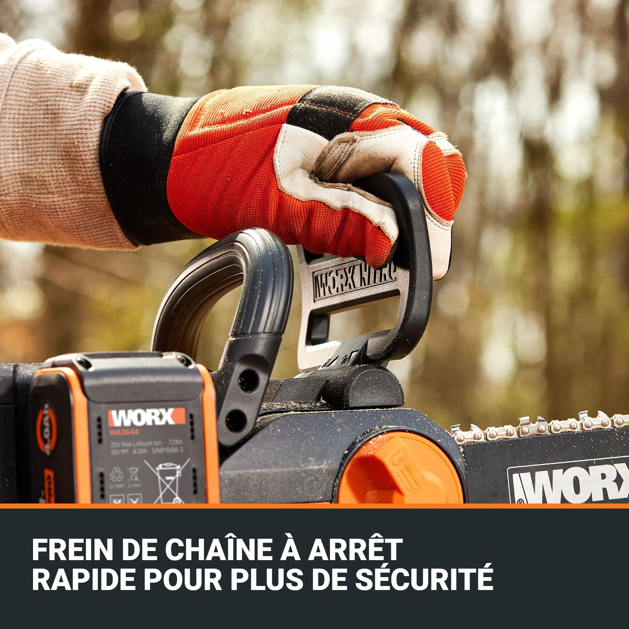 Tronçonneuse sur batterie WORX Wg350e 20 V, guide de 30 cm - 7