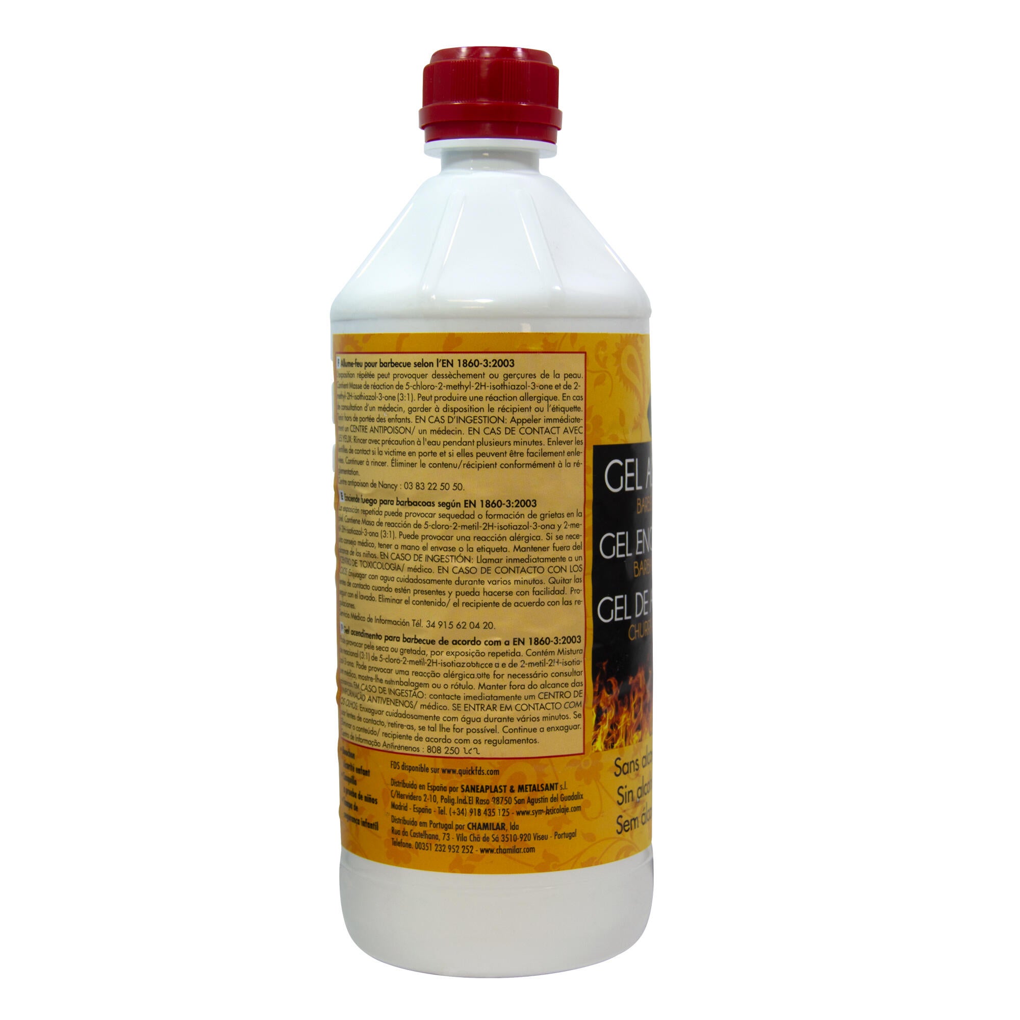 Gel de encendido para estufa de leña SANEPLAST Pyrofeu 1L - 5