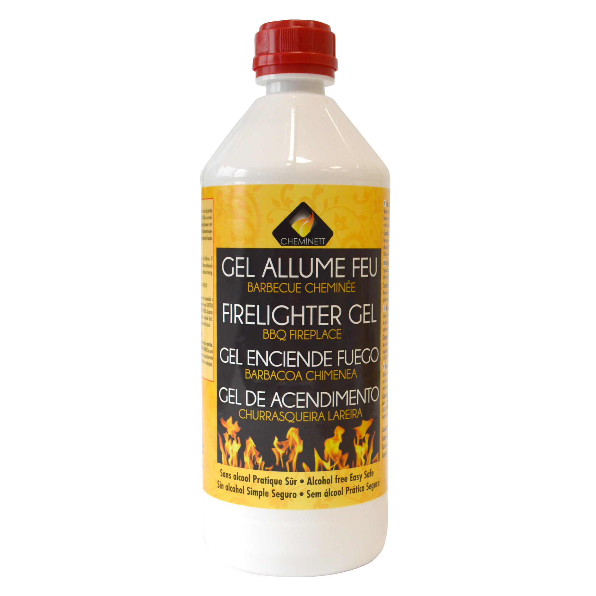 Gel de encendido para estufa de leña saneplast pyrofeu 1l
