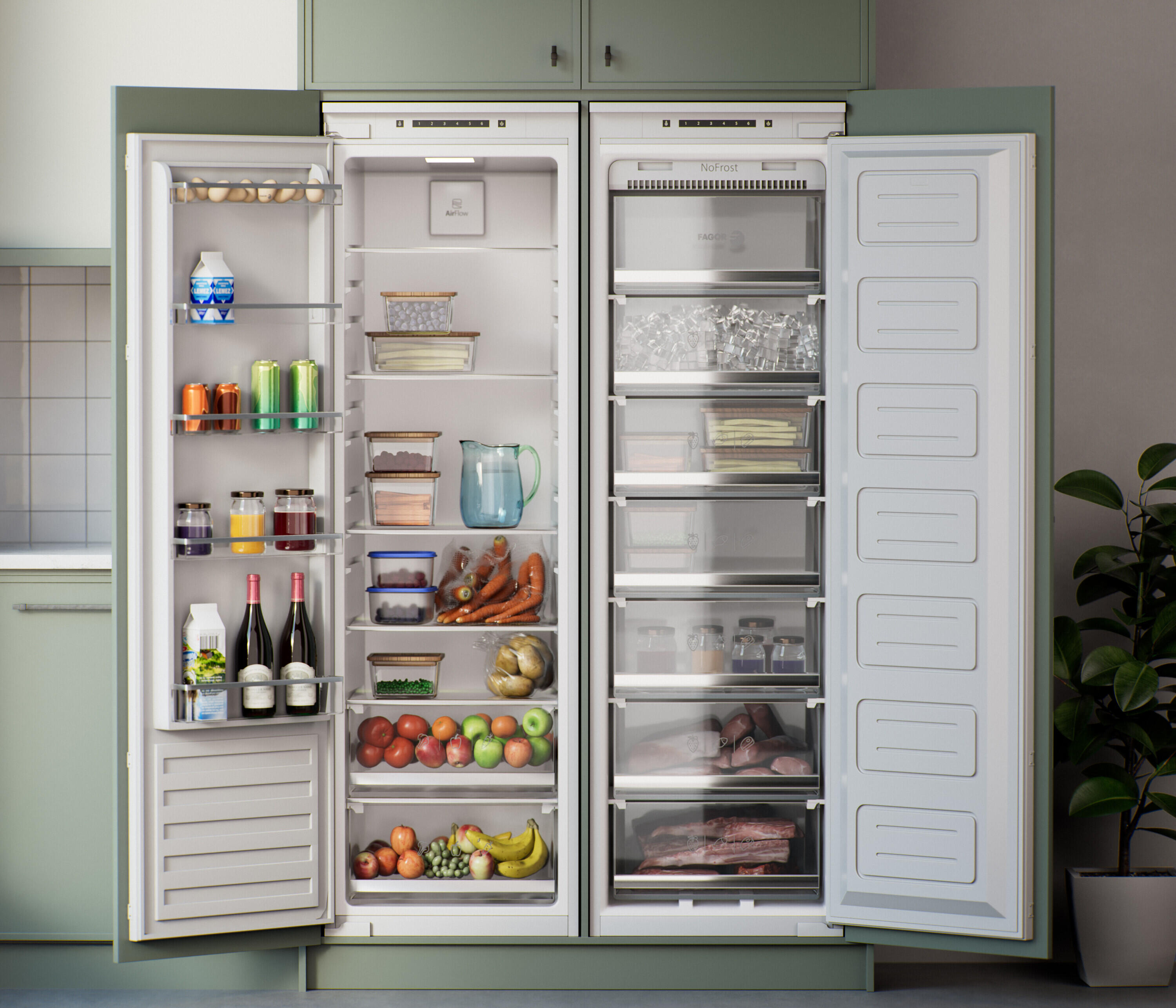 Frigorífico 1 puerta integrable FAGOR 3FIB 1725 cíclico 177cm 316L blanco clase E - 3