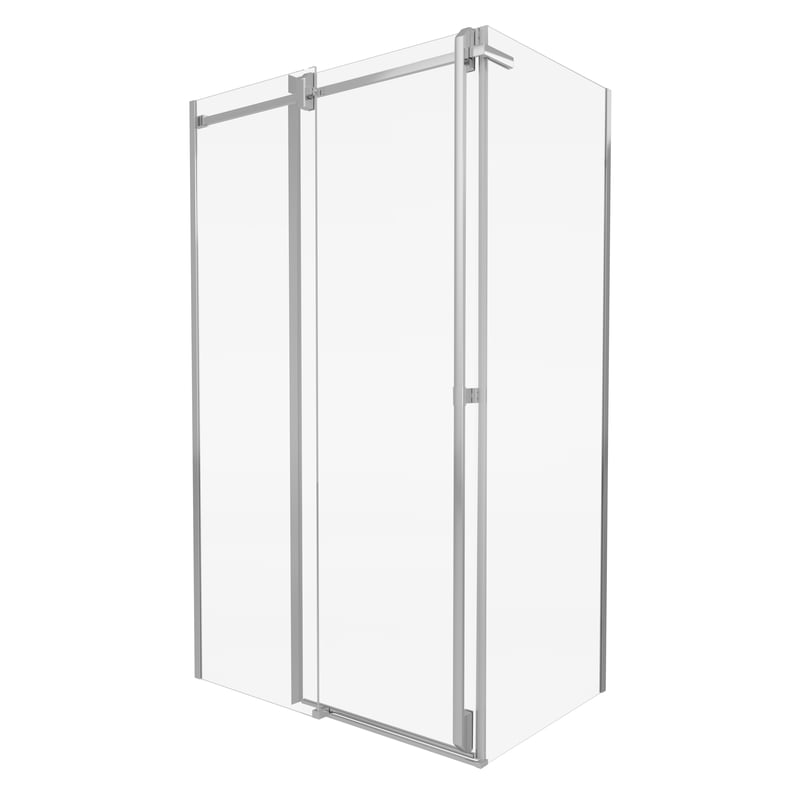 Kabina prysznicowa 120x80 cm chromowana rama Titanium Durasan