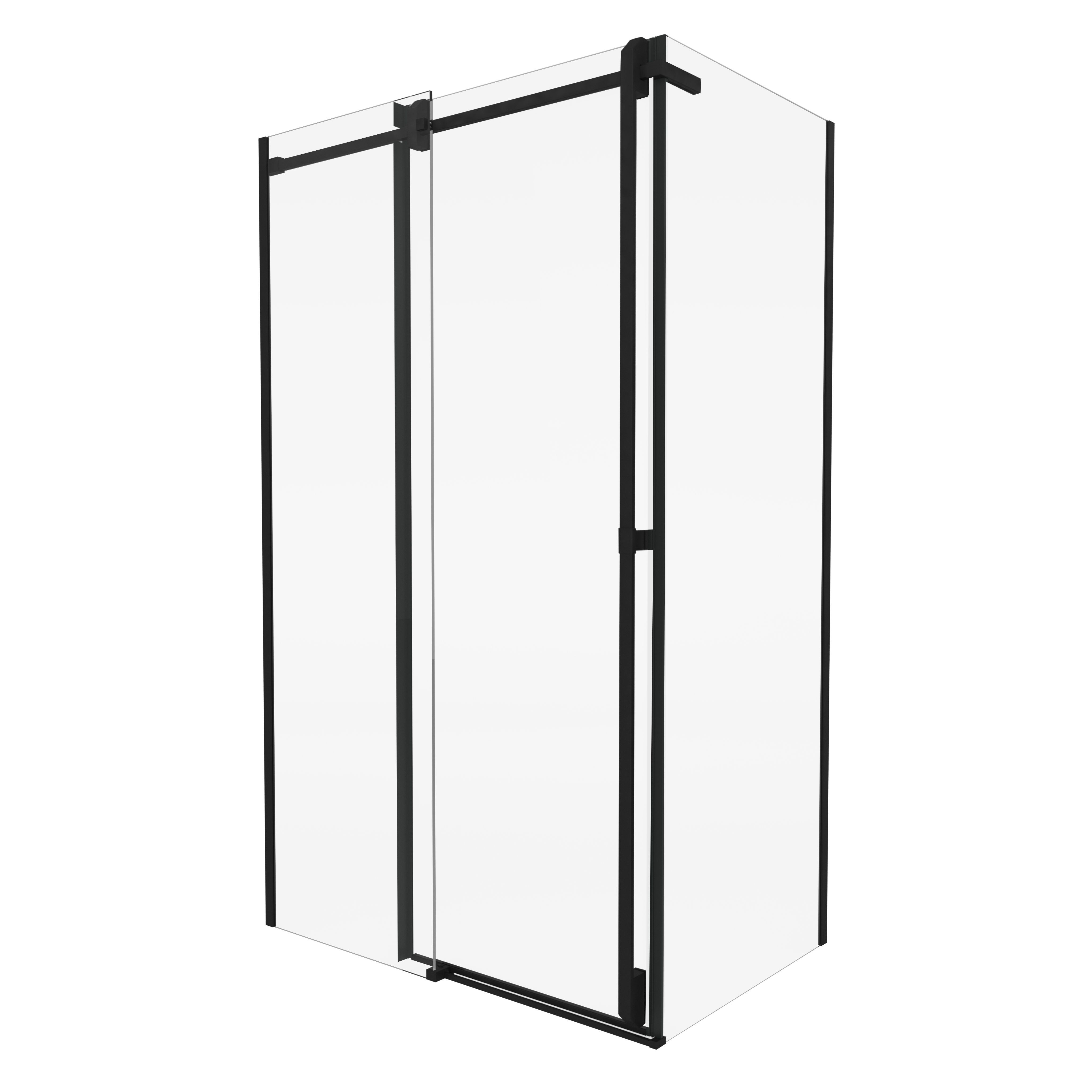 Kabina prysznicowa 120x80 cm czarna rama Titanium Durasan