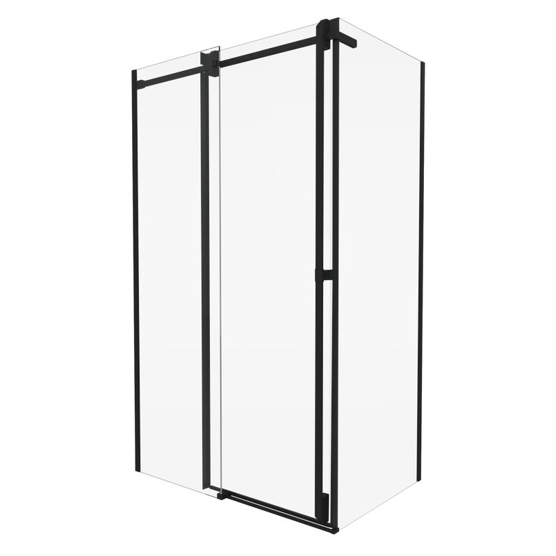 Kabina prysznicowa 120x80 cm czarna rama Titanium Durasan