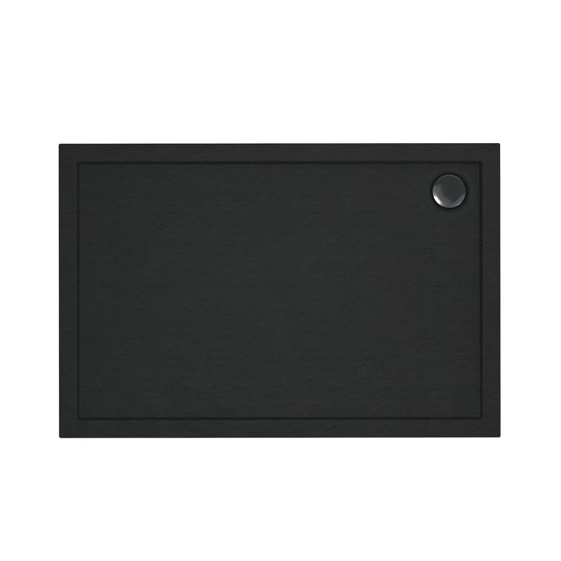 Brodzik do kabiny prysznicowej Ipsilon 90x70x5 cm czarny Sensea