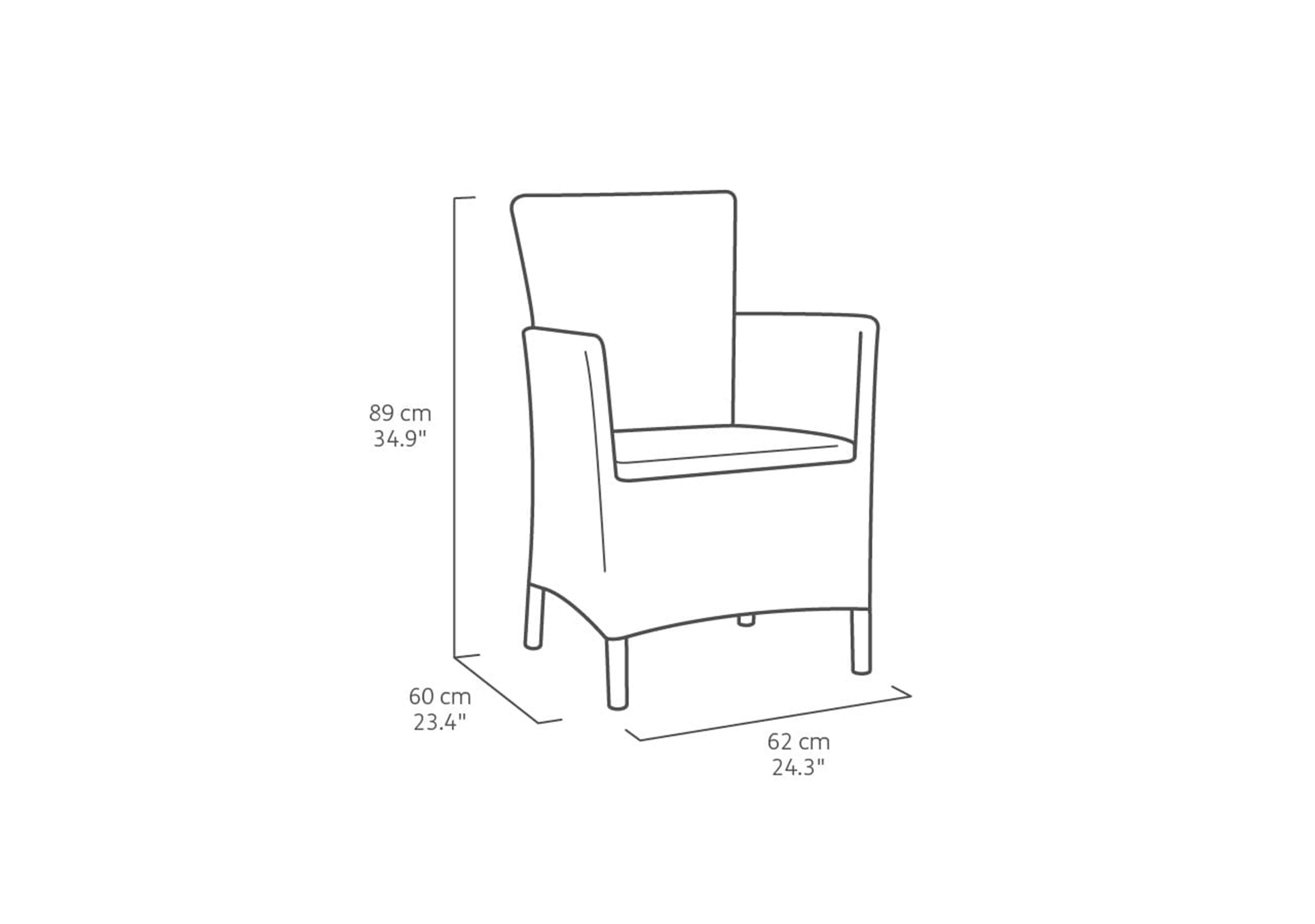 Meble ogrodowe zestaw Rosario grafitowe Keter - 7