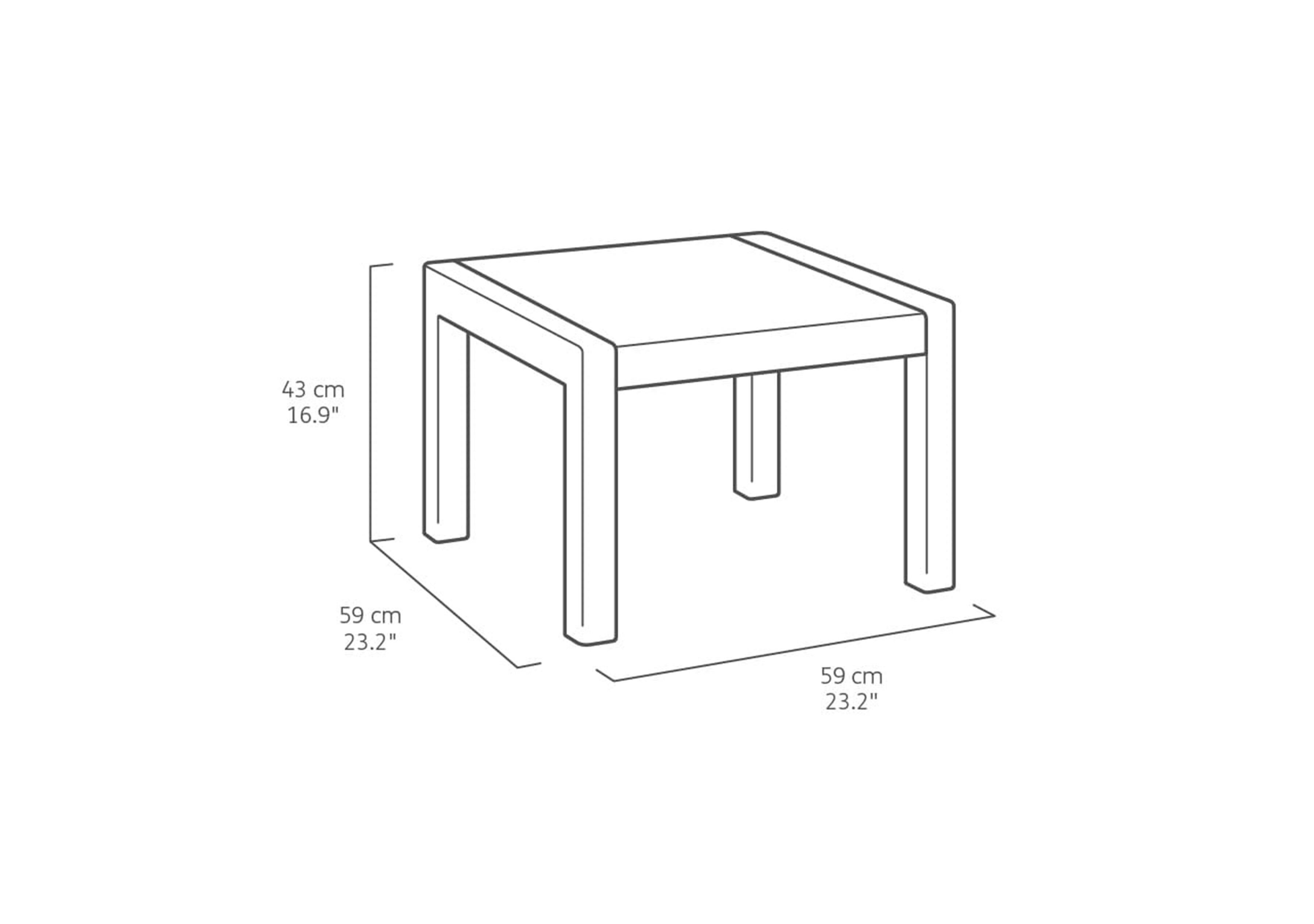Meble ogrodowe zestaw Rosario grafitowe Keter - 6
