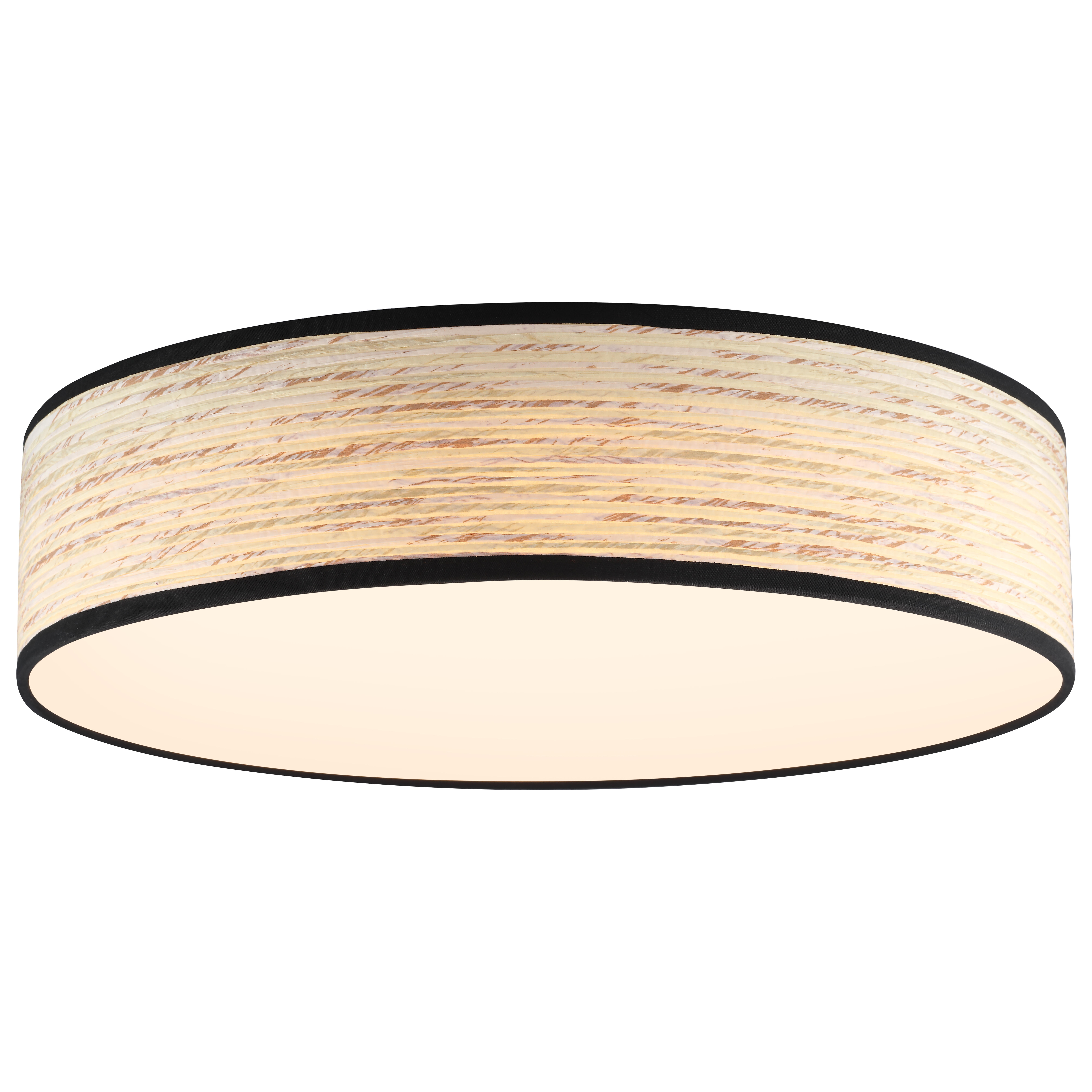 Plafón led corteza redondo 4300 lm beige 60 cm color cambiante