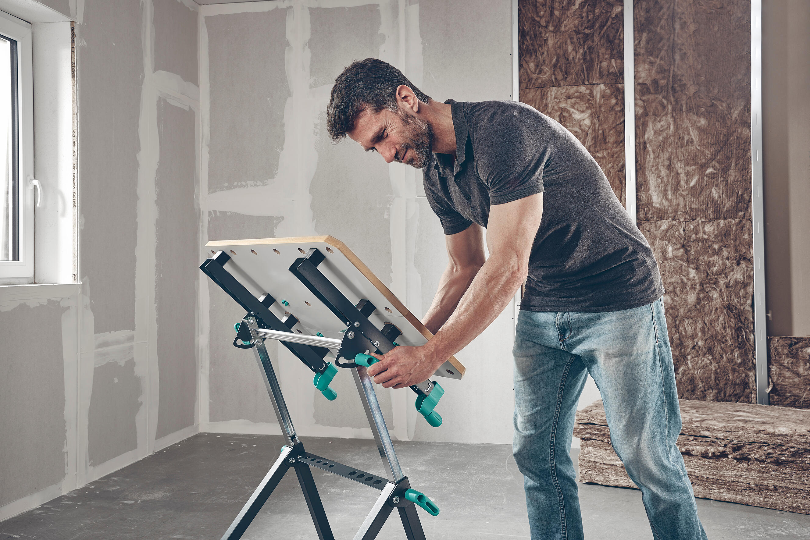 Master 650 ergo wolfcraft etabli pliant serrage - 1