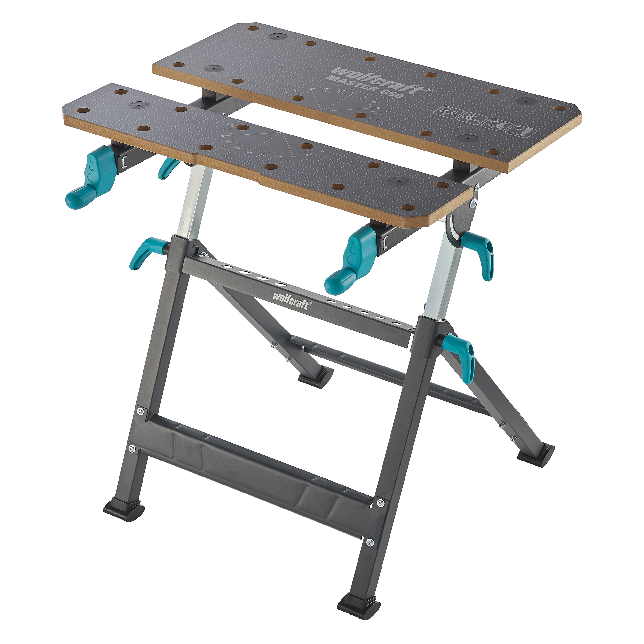 Etabli pliant de serrage Master 650 ERGO WOLFCRAFT, 65x49 cm - 10