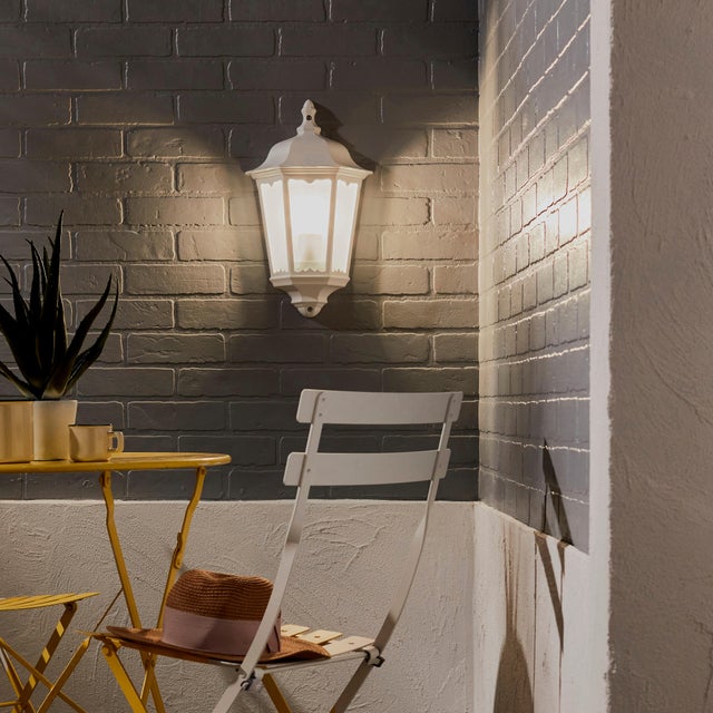 1/2 Aplique de exterior  Monza blanco INSPIRE