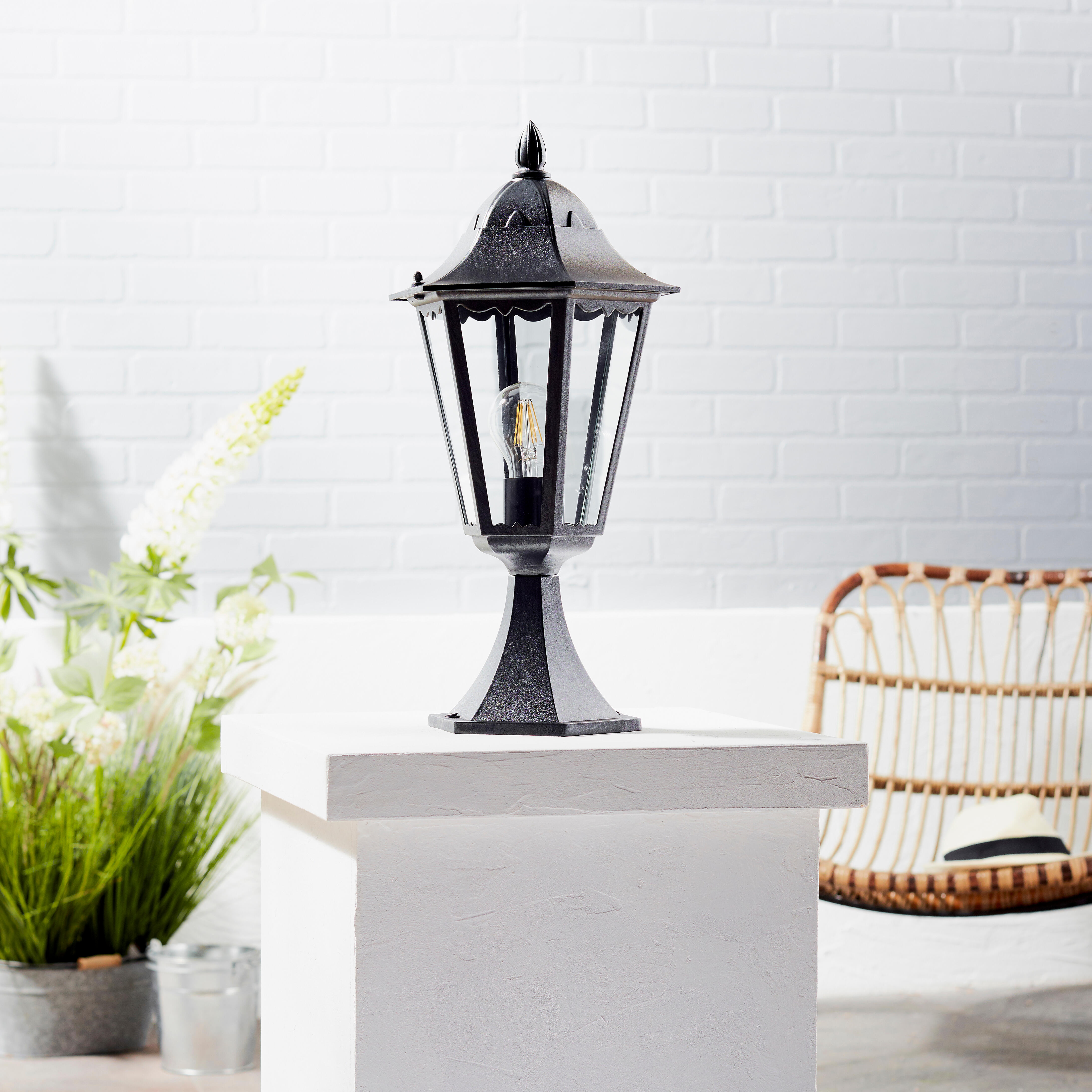 Borne extérieur e27 max 60W noir Monza INSPIRE - 2