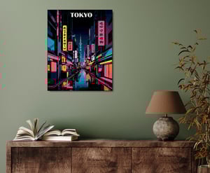 Pintura impresa sin marco Ciudad de Tokio 50 x 40 cm | Leroy Merlin