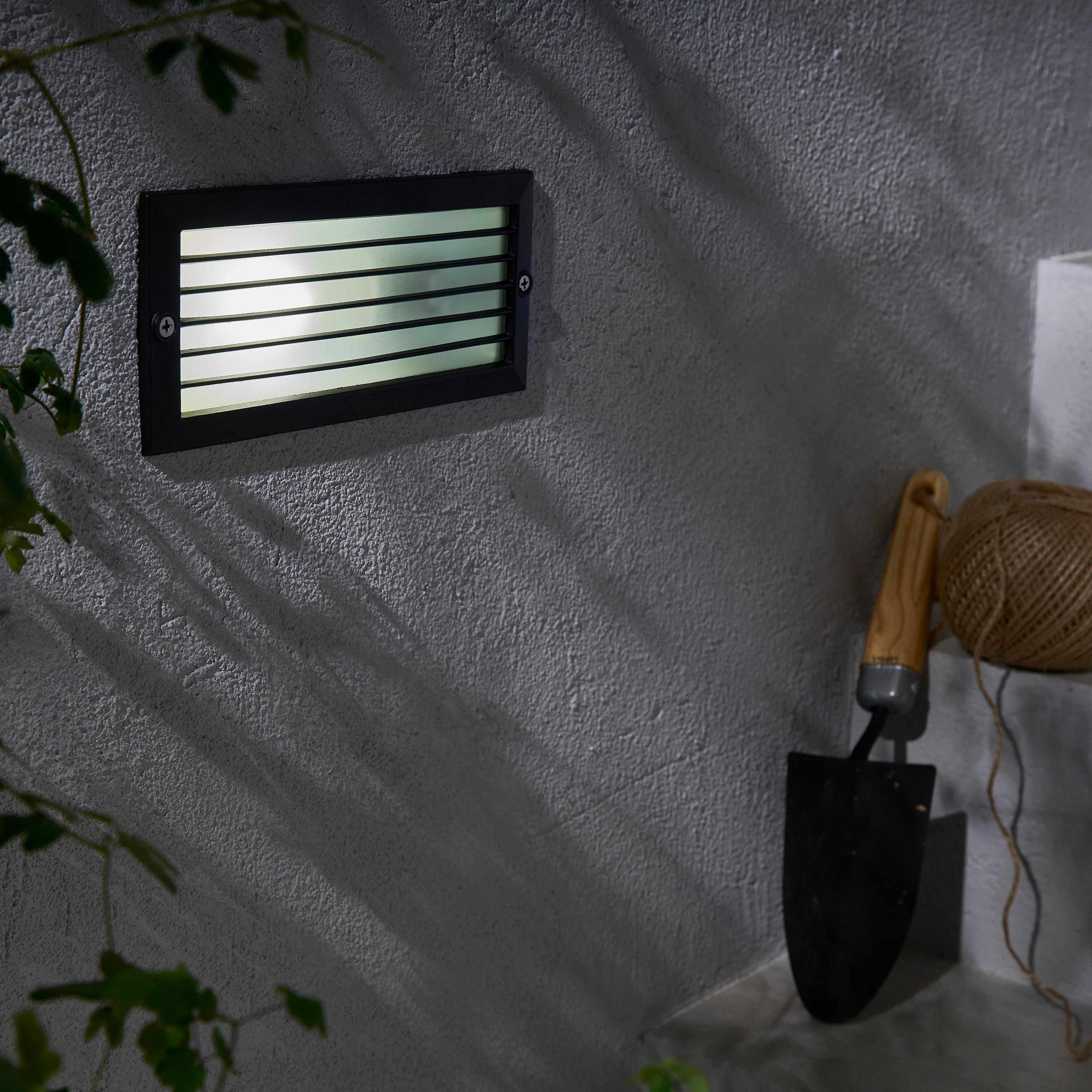 Portafaretto da incasso in alluminio FLINT E27 nero quadrato IP44 INSPIRE - 3