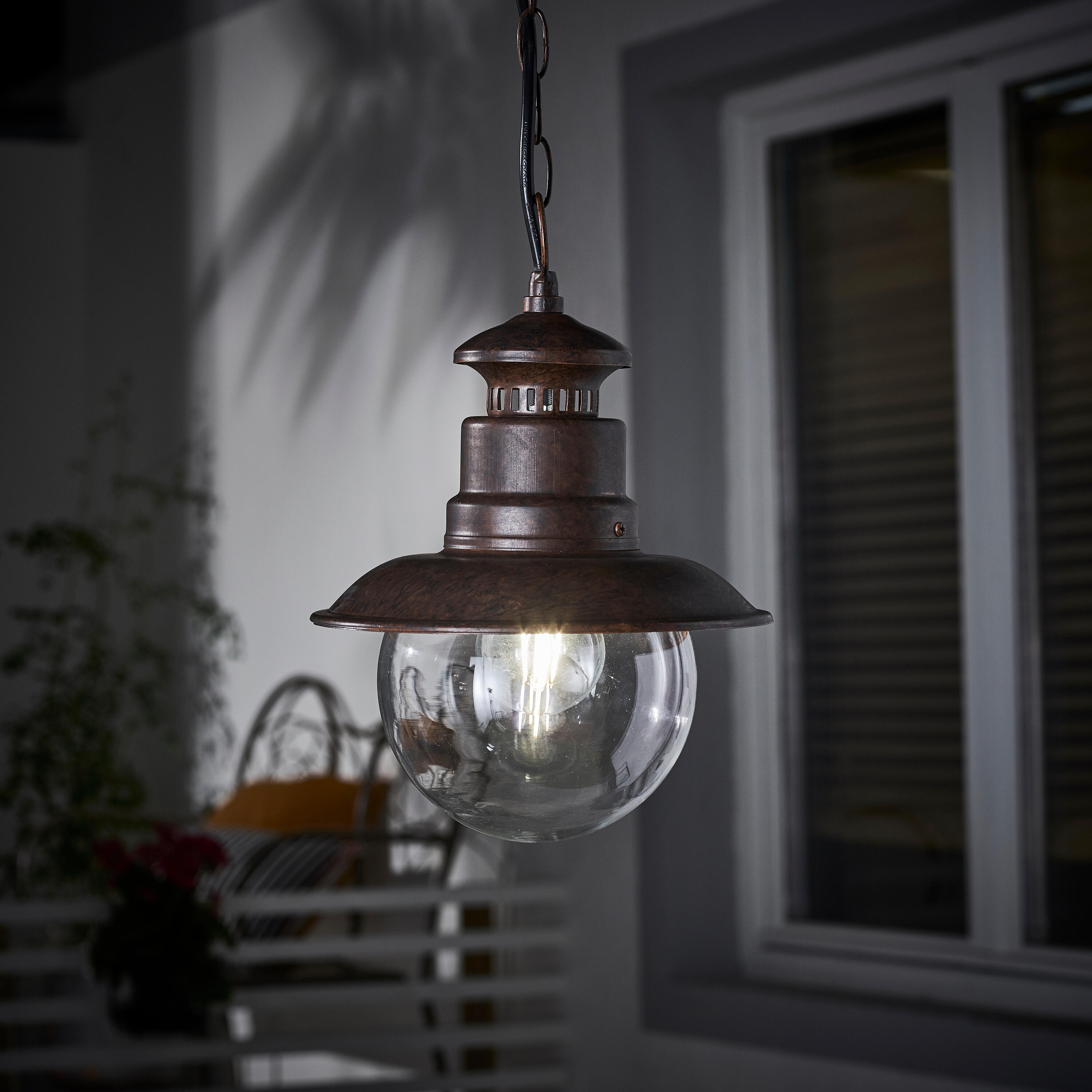 Lampa ogrodowa wisząca RUST MARINA IP44 patyna E27 INSPIRE - 5