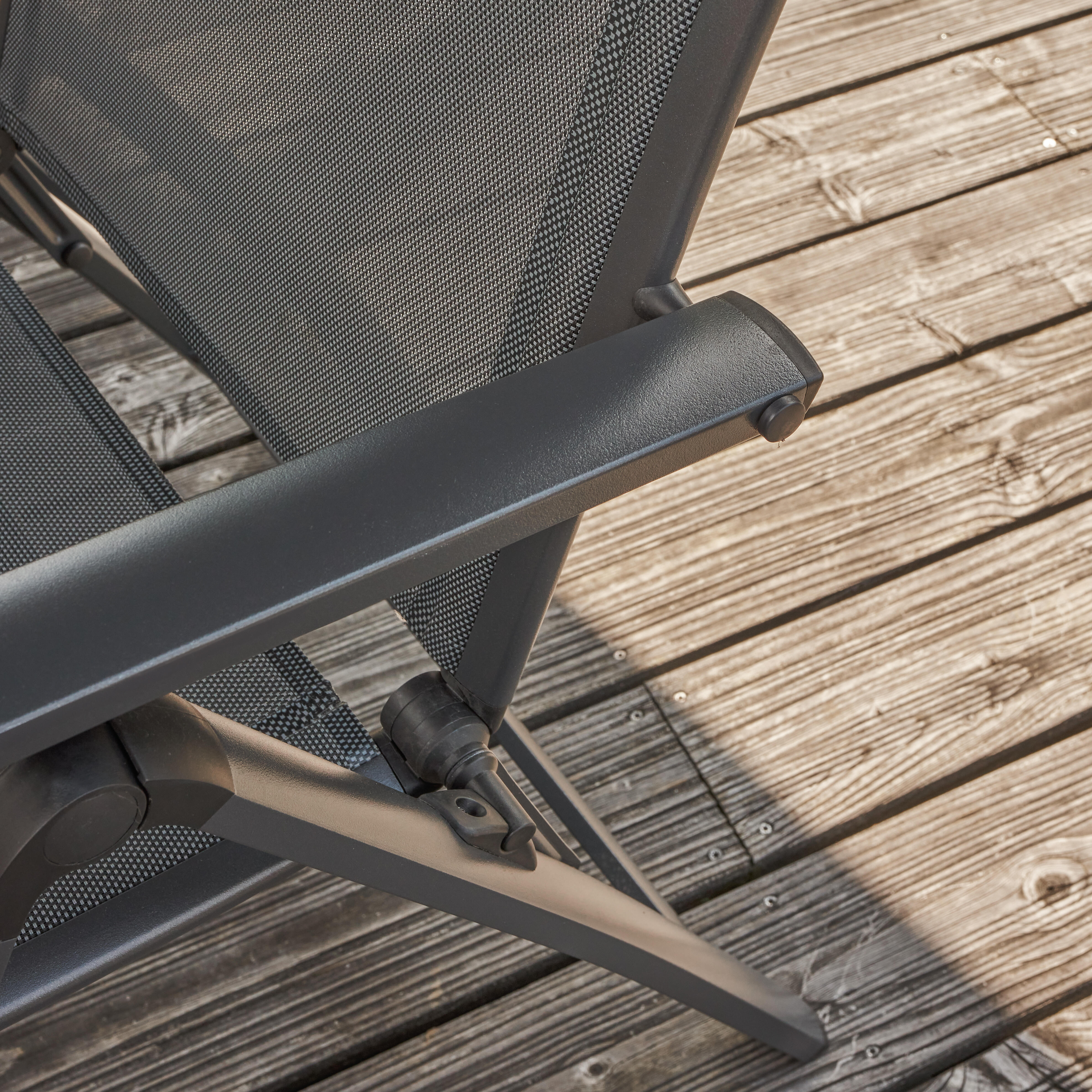 Set de 2 sillones de jardín sin cojín de aluminio Odyssea  gris - 13