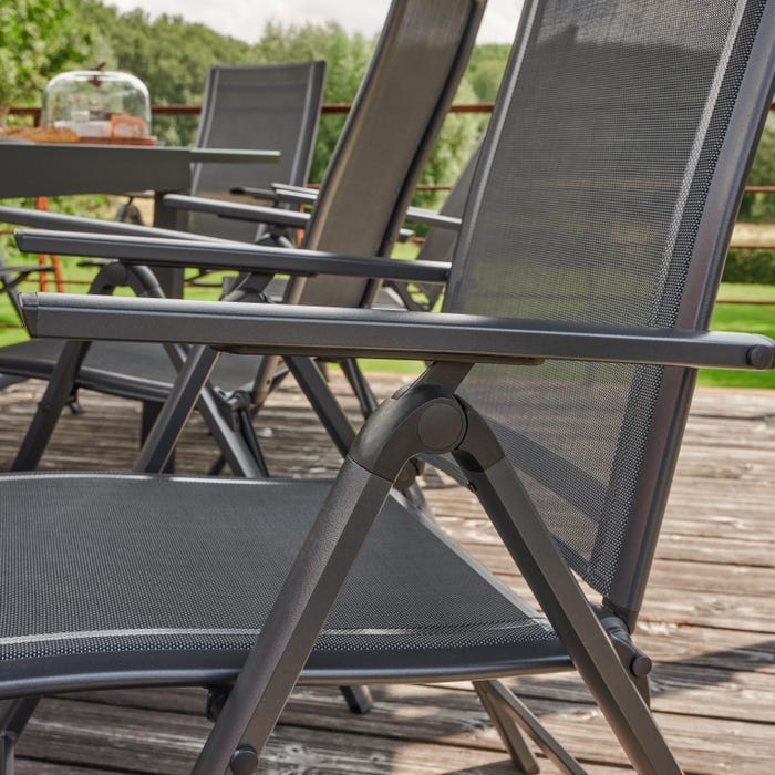 Set de 2 sillones de jardín sin cojín de aluminio Odyssea