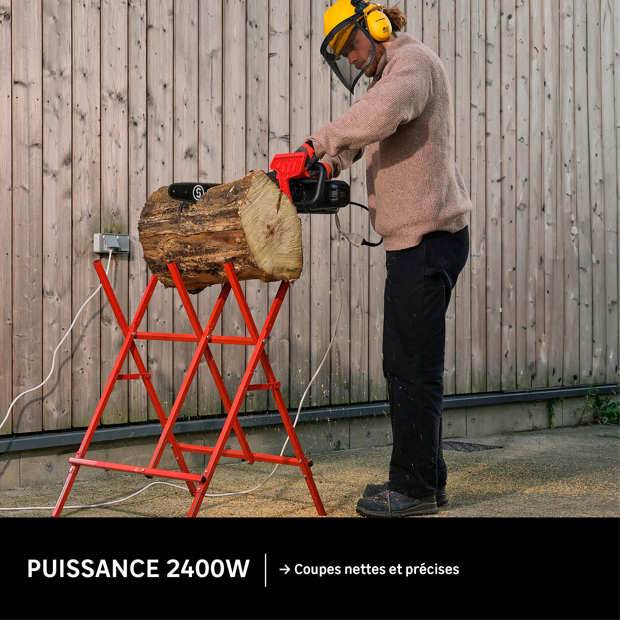 Tronçonneuse électrique STERWINS 2400W, guide de 45 cm - 3