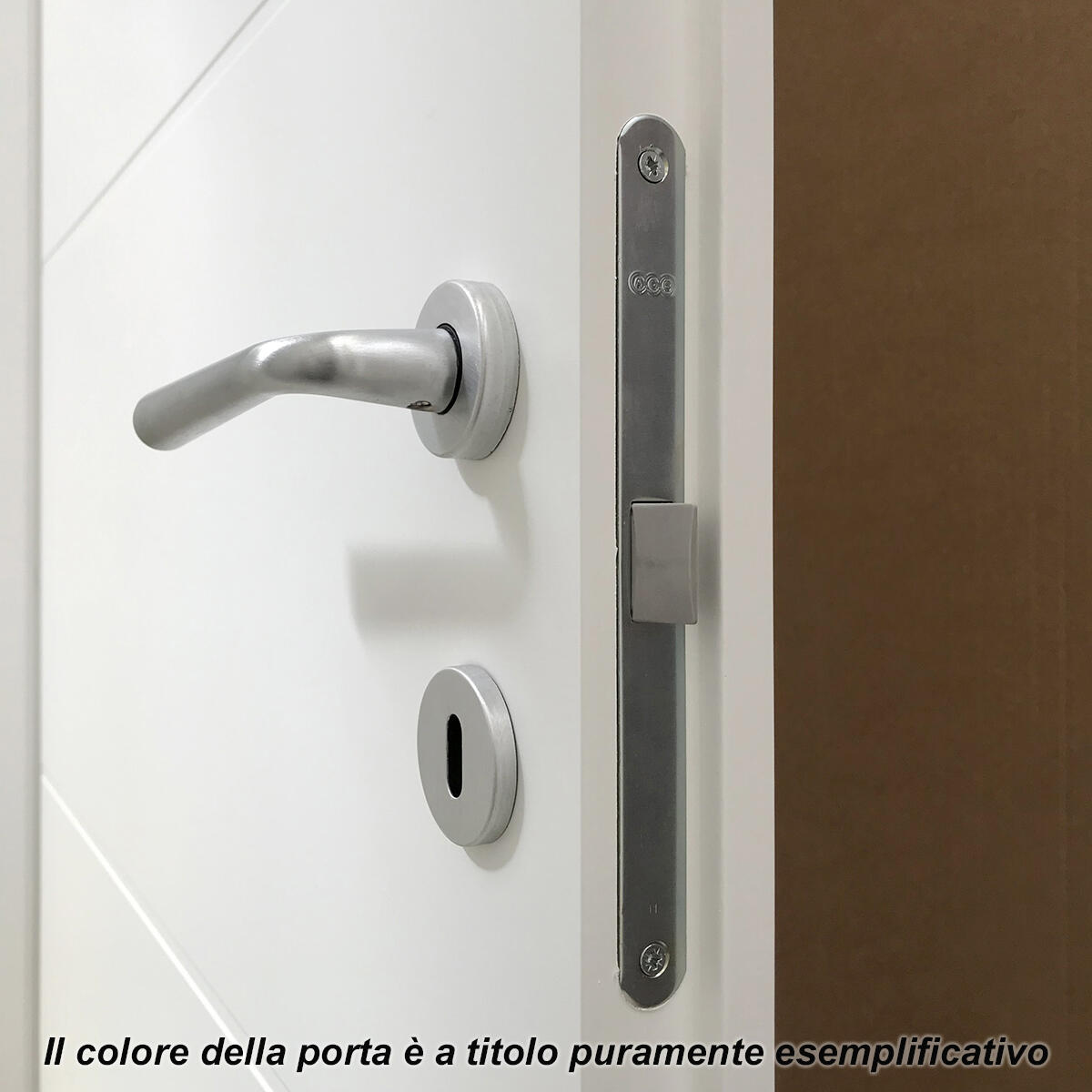 Porta interna a battente in MDF L 70 x H 210 cm, bianca, apertura reversibile SPIDY - 4
