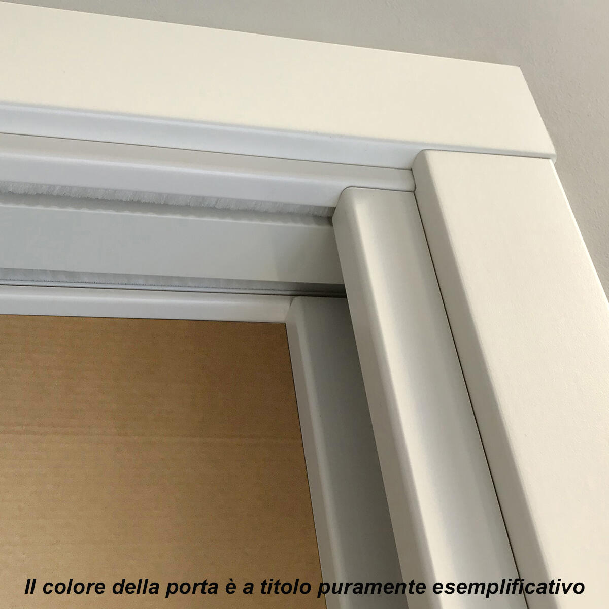 Porta interna scorrevole Spidy in MDF colore bianco, L 70 x H 210 cm, apertura reversibile - 4