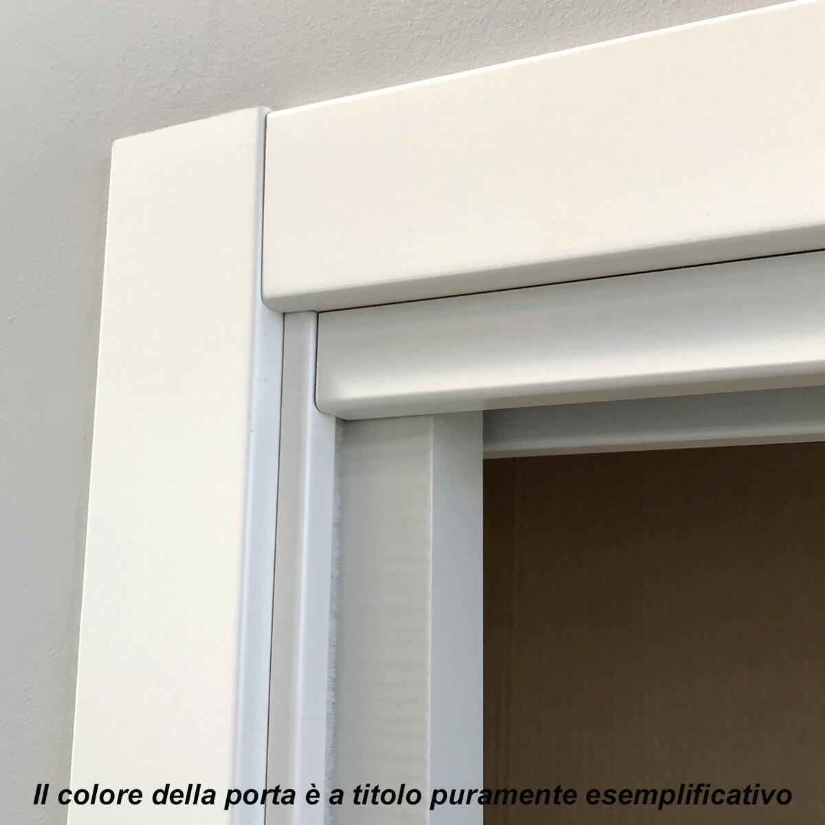 Porta interna scorrevole Spidy in MDF colore bianco, L 70 x H 210 cm, apertura reversibile - 2
