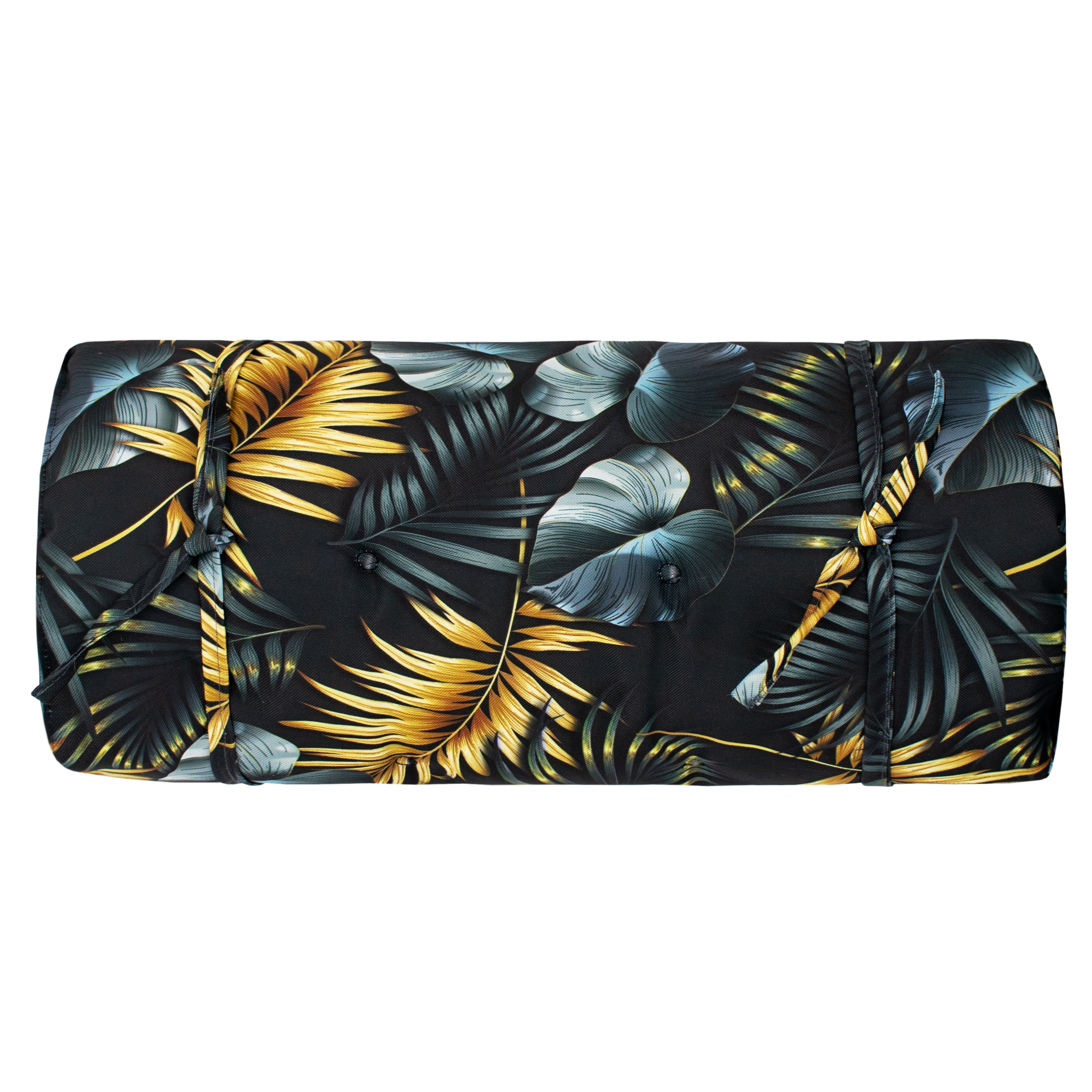 Poduszka na leżak ogrodowy Galia 200x65x6 cm czarna w liście Domarex - 6