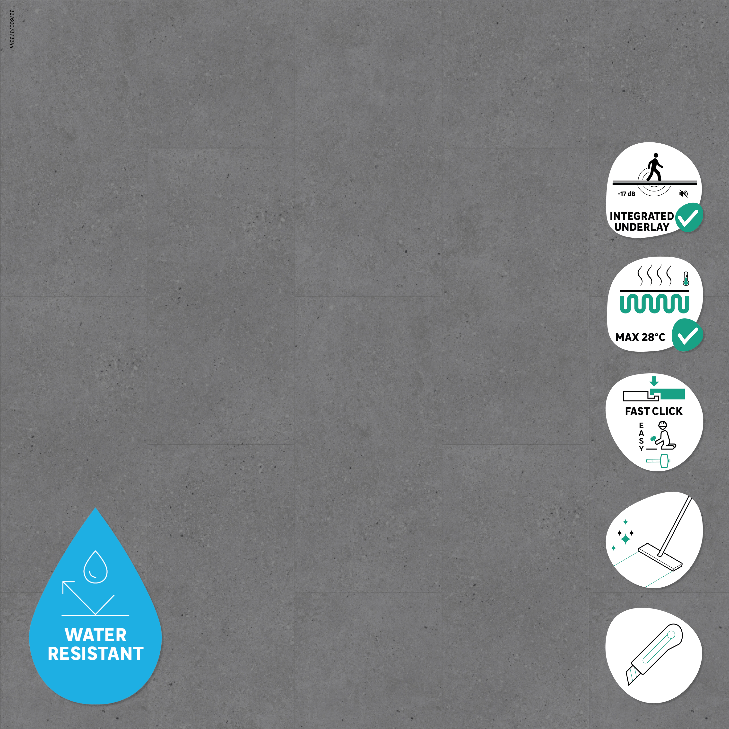 Dalle PVC clipsable intenso sous-couche intégrée, ARTENS Sindra - 6