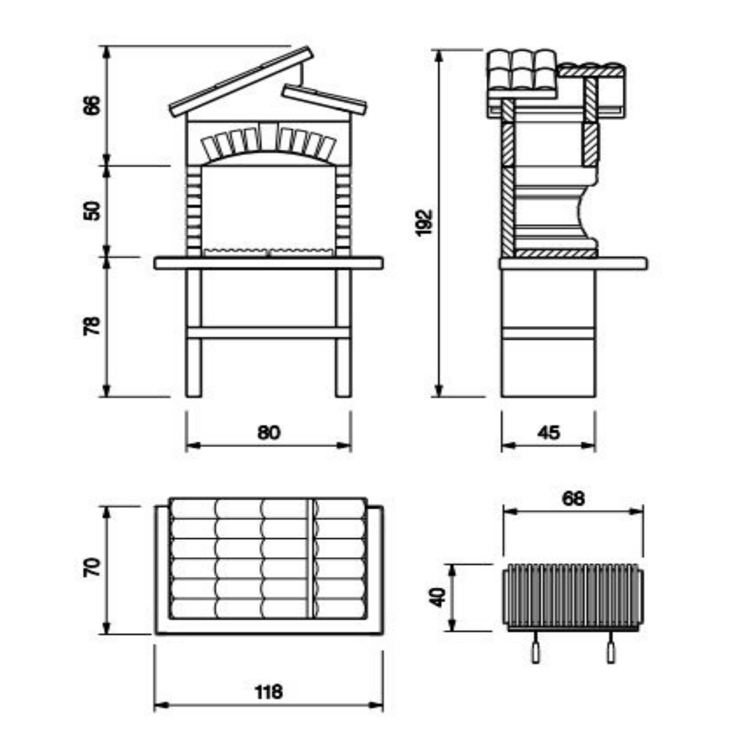 Barbecue fisso in marmo a legna e carbonella TUPAI 2 EASY GARDEN BY PALAZZETTI L 118 x H 193 x P 70 cm - 4