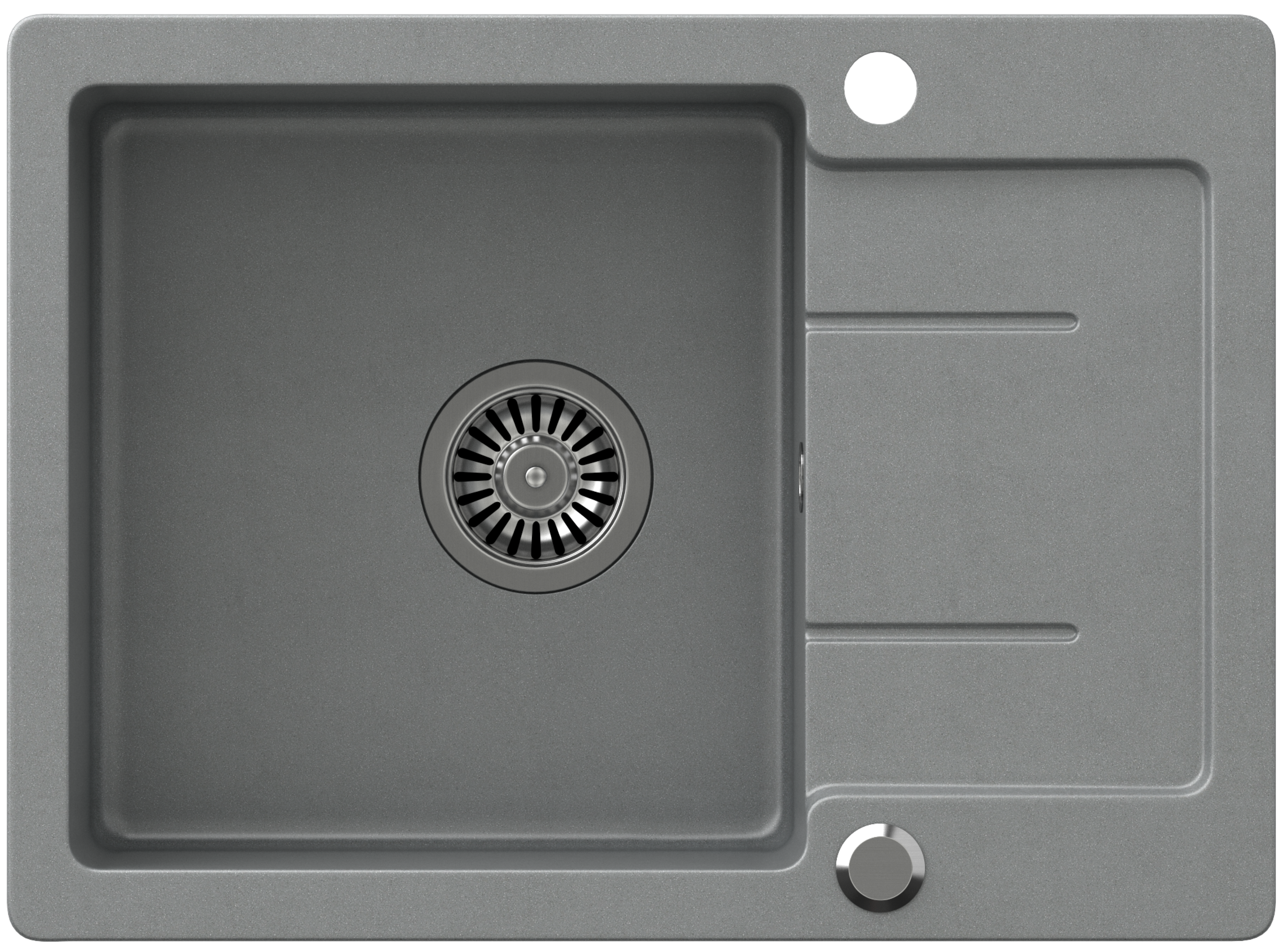 Zlewozmywak granitowy Rapid 60 cm szary Delinia