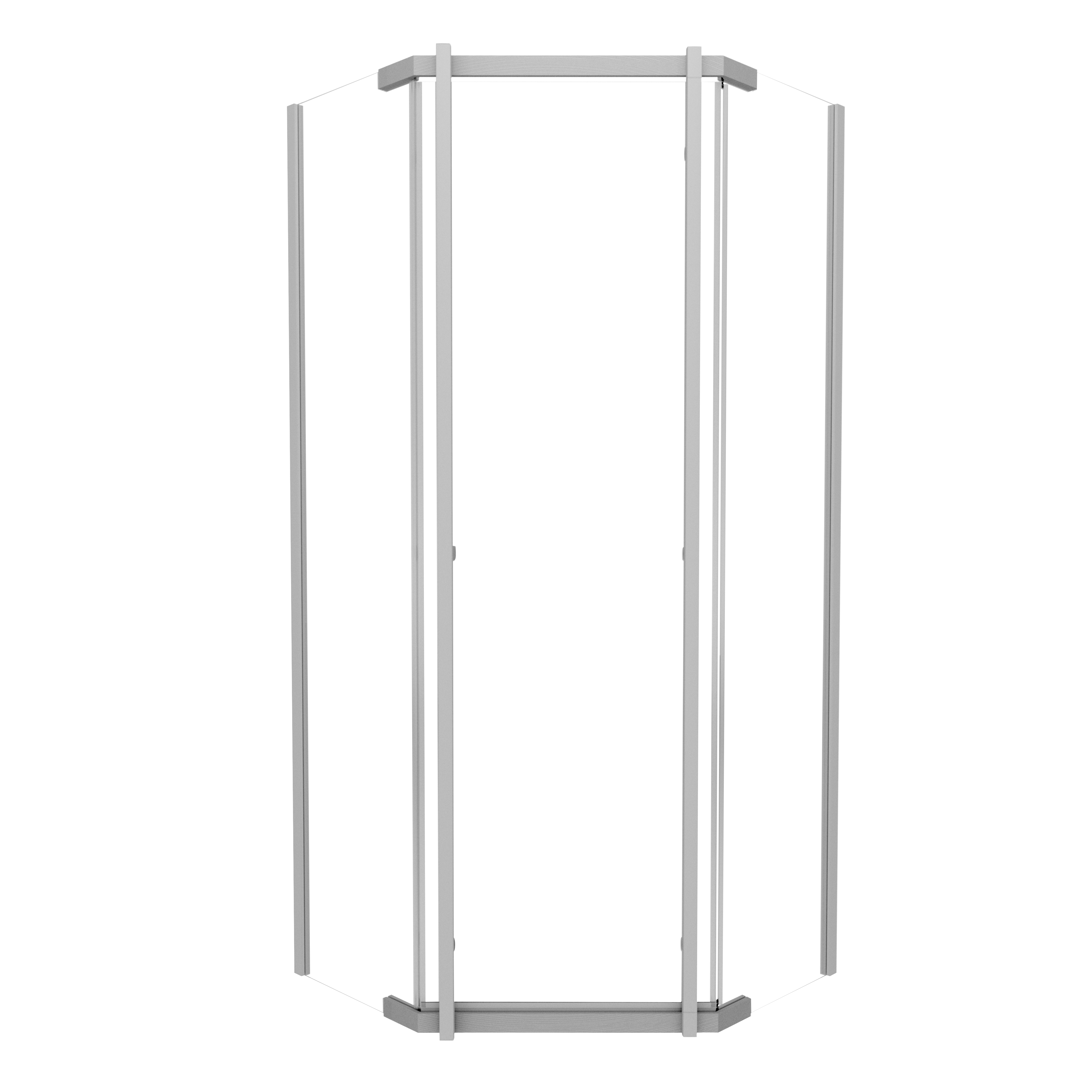 Kabina prysznicowa pięciokątna 90x90 cm chromowana Titanium Durasan