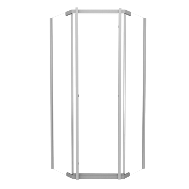 Kabina prysznicowa pięciokątna 90x90 cm chromowana Titanium Durasan