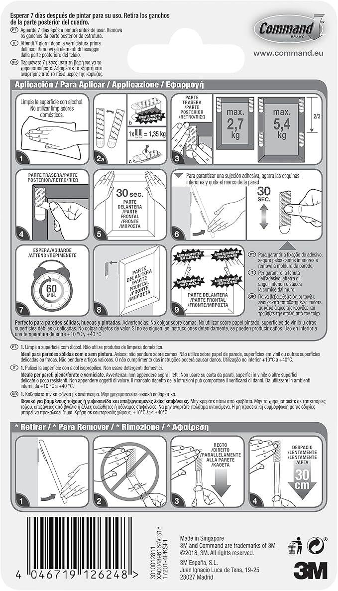 8 Tiras adesivas QUADROS MEDIANOS - 8