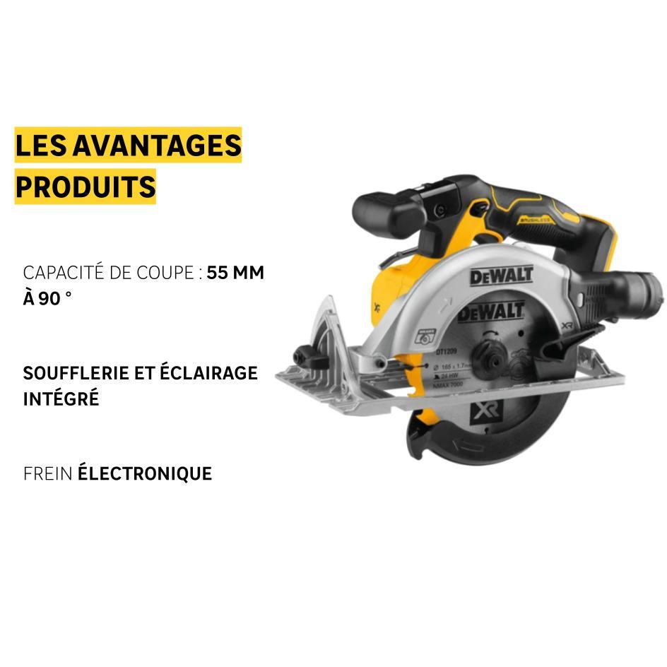 Scie circulaire sans fil DEWALT sans batterie, DCS565NT-XJ - 2