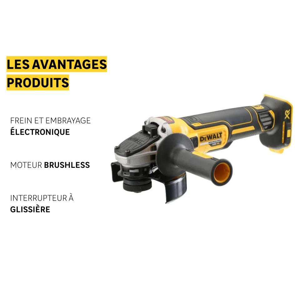 Meuleuse DEWALT XR 18V, En Coffret Sans Batterie 125mm, DCG405NT-XJ - 3