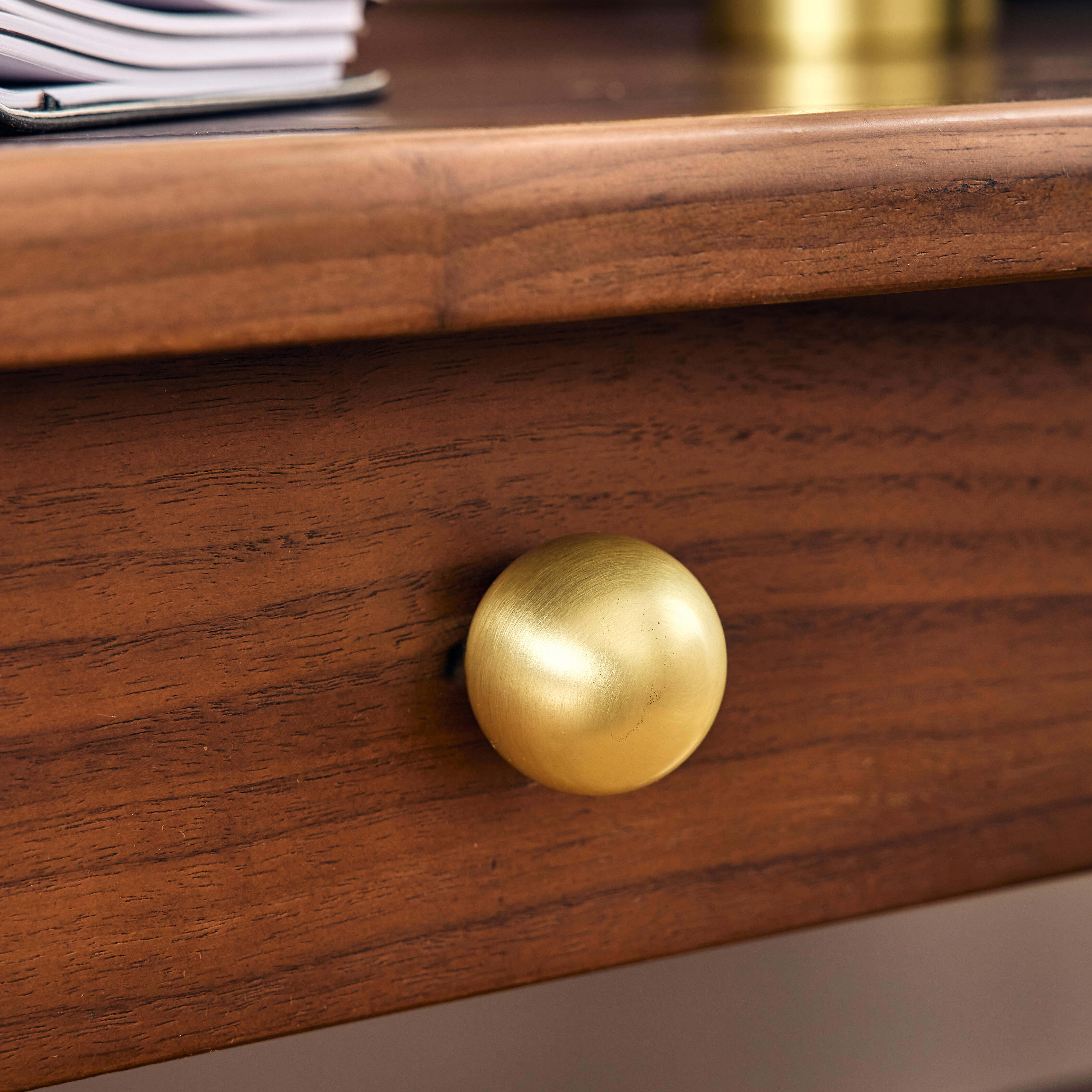 2 Puxadores para móvel redondos zamak escovado latão 30 mm Inspire Paolo - 8