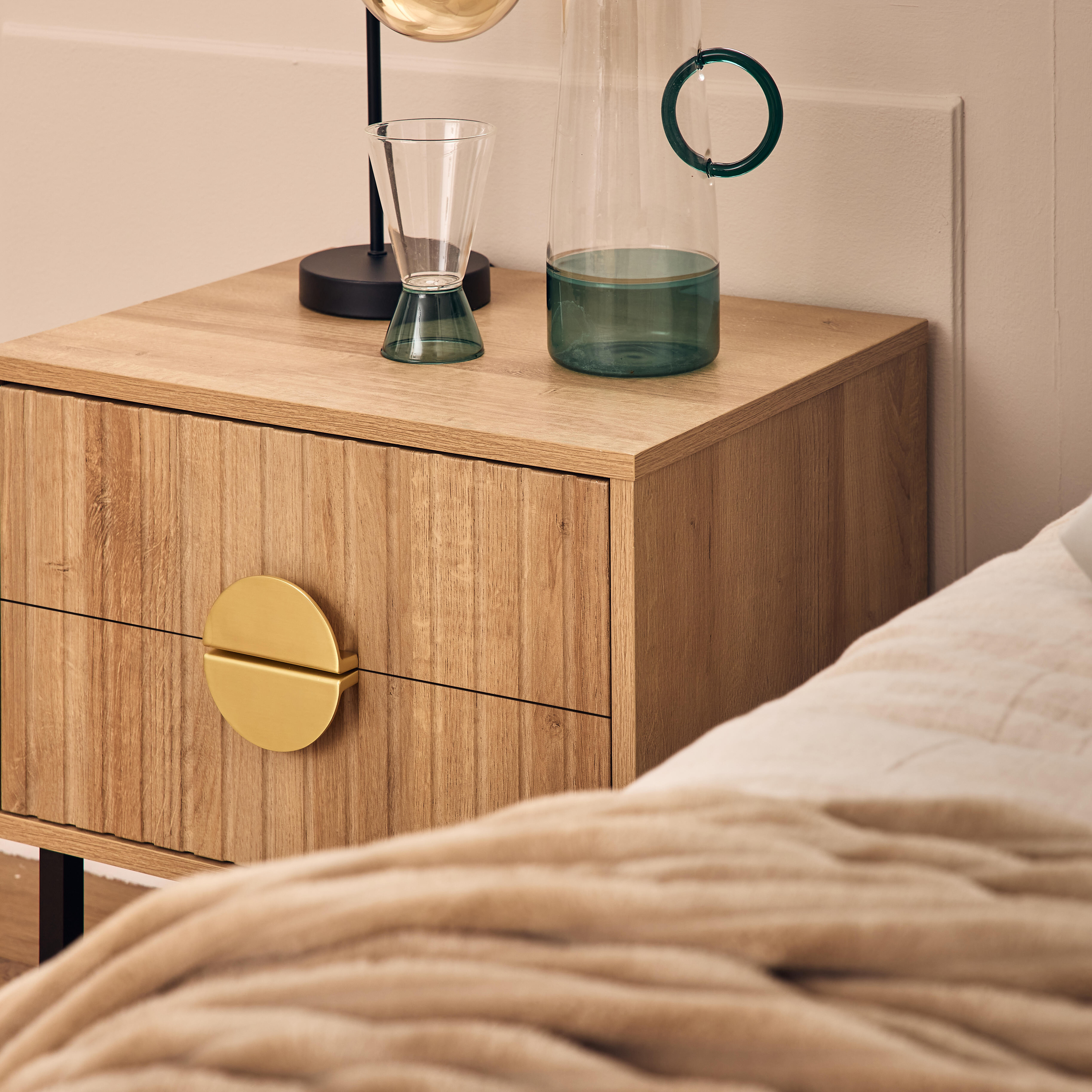 2 Puxadores para móvel alumínio escovado latão 100 mm Inspire Celian - 4