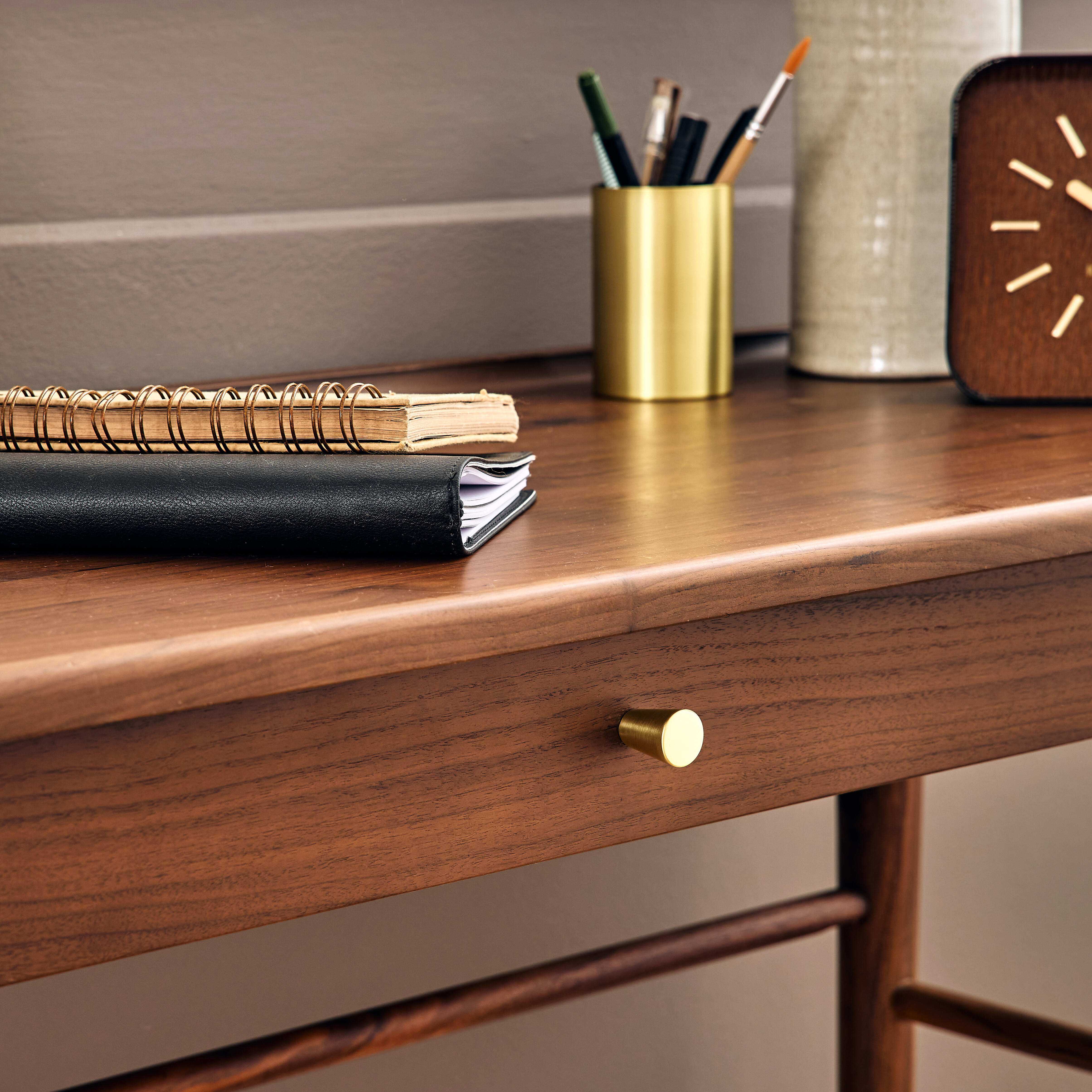 4 Puxadores alumínio escovado latão 19 mm Inspire Lima - 4